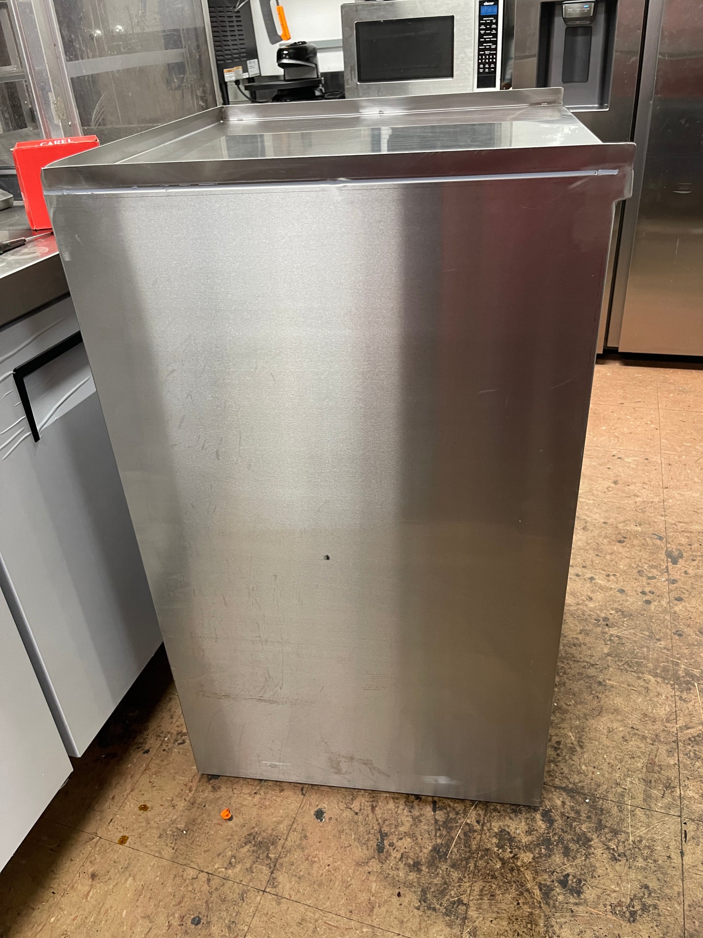 Used Stainless Steel Trash Can Cabinet