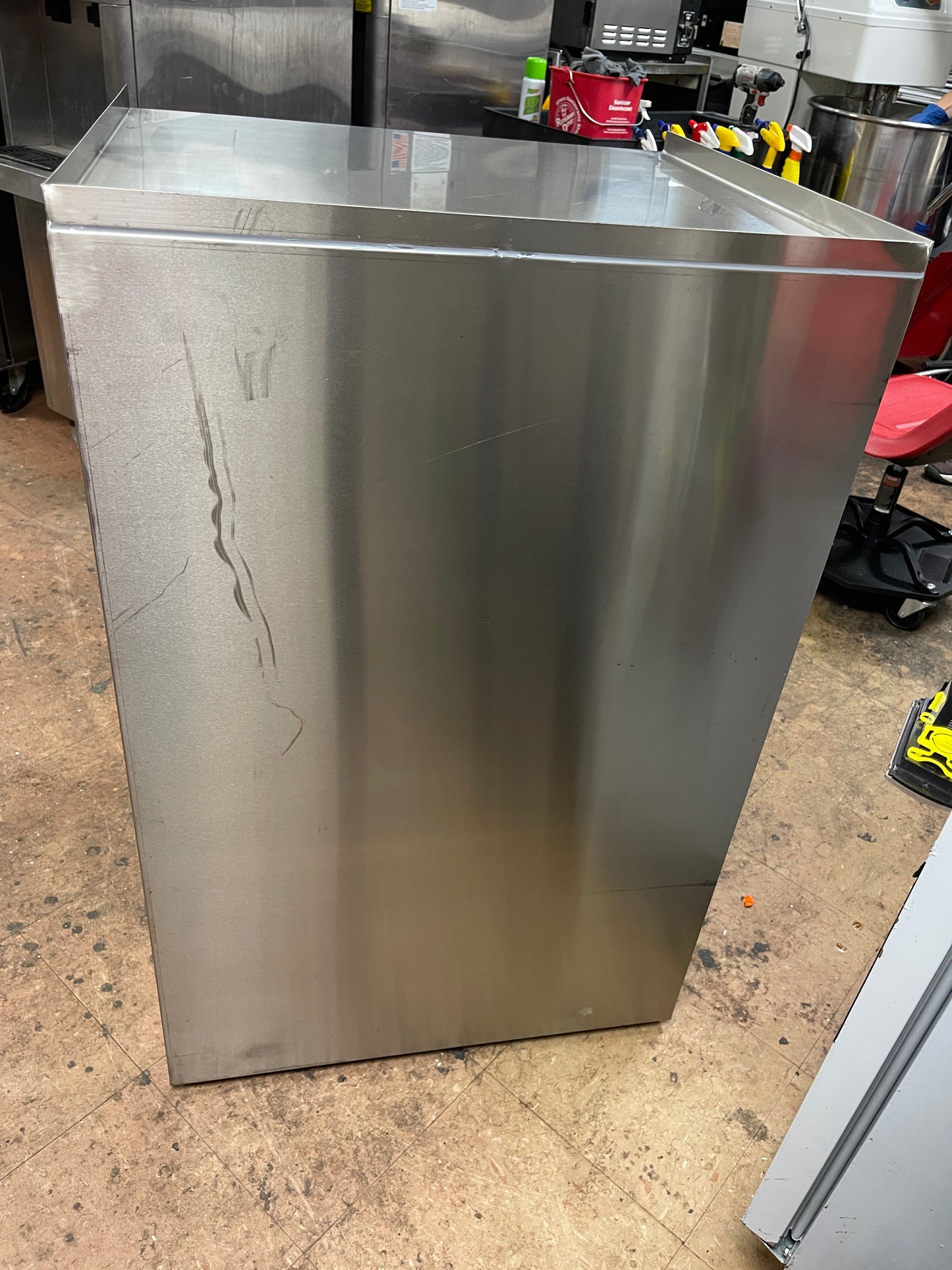 Used Stainless Steel Trash Can Cabinet