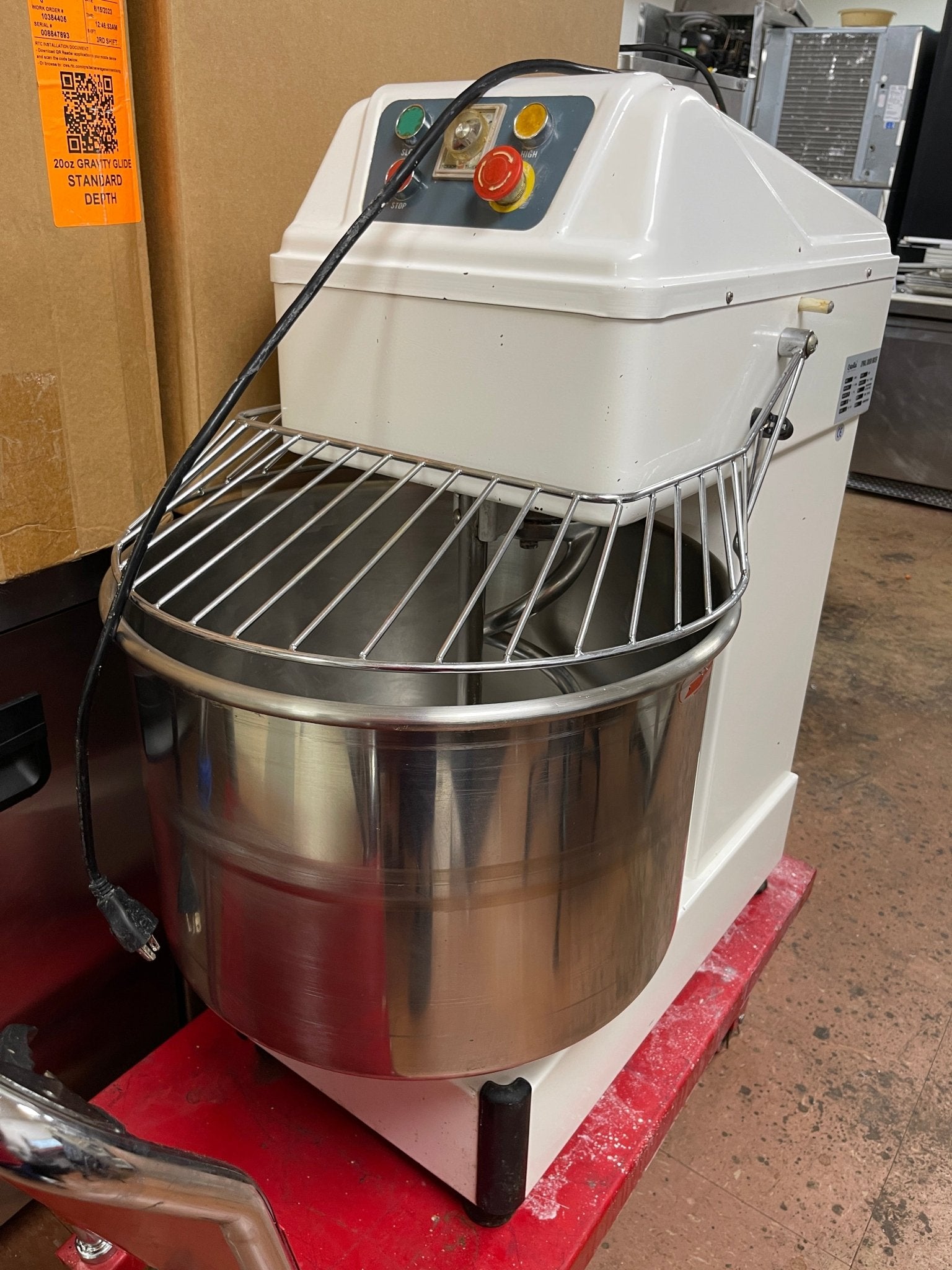Used Estella SM60 60 Qt. / 88 lb. Two - Speed Spiral Dough Mixer 220V, 4 HP - COZ - Falcon Restaurant Supply - 1