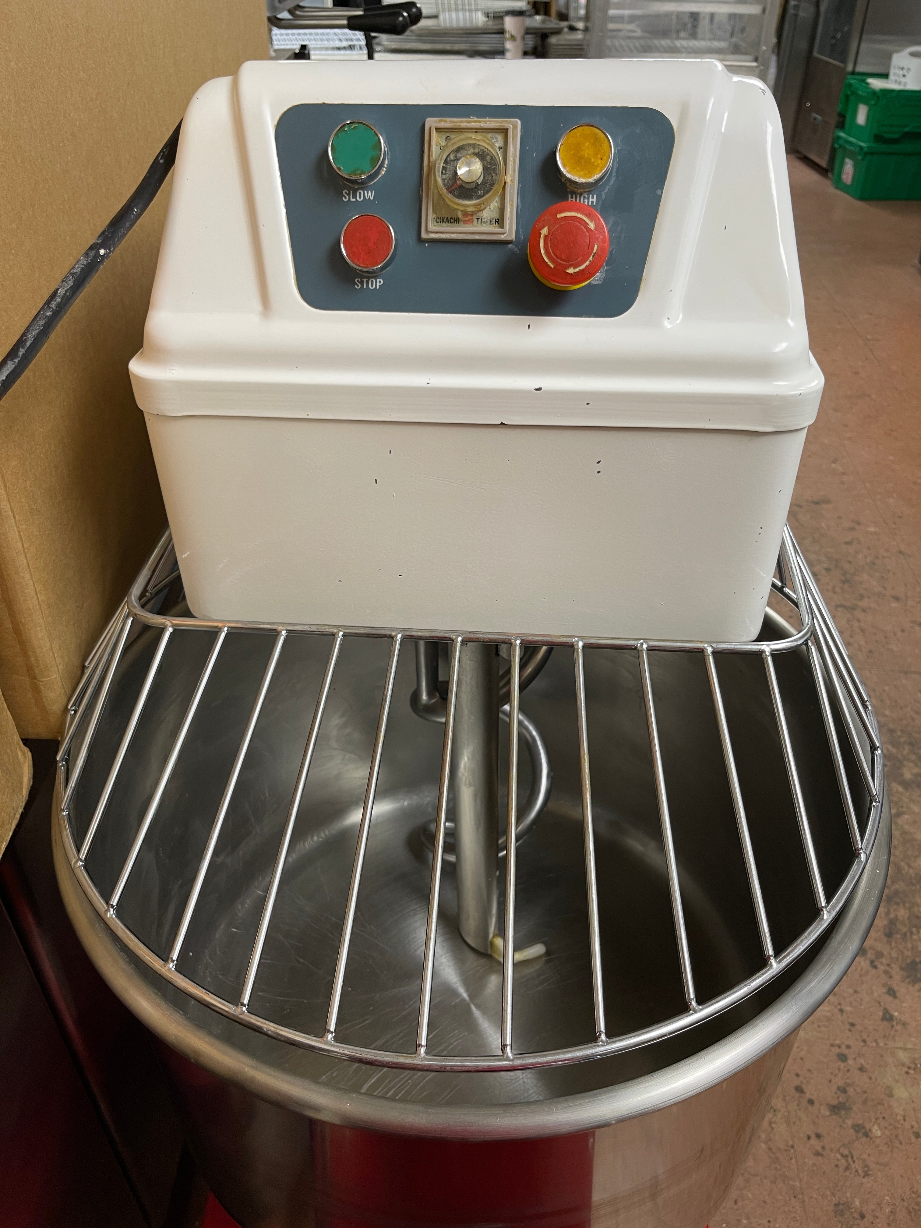 Used Estella SM60 60 Qt. / 88 lb. Two-Speed Spiral Dough Mixer 220V, 4 HP - COZ