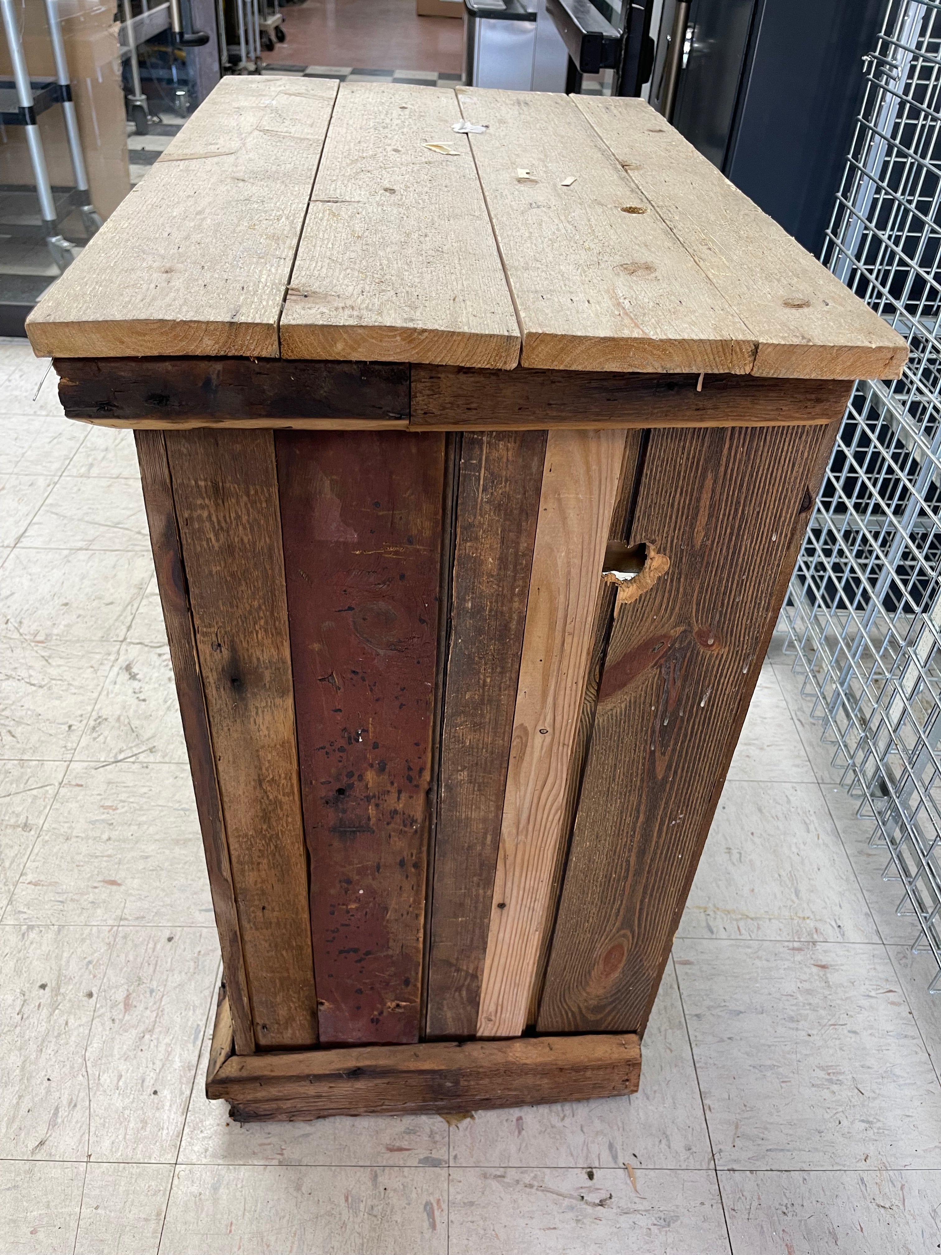 Used Rustic Reclaimed Look Waiter/POS Stand