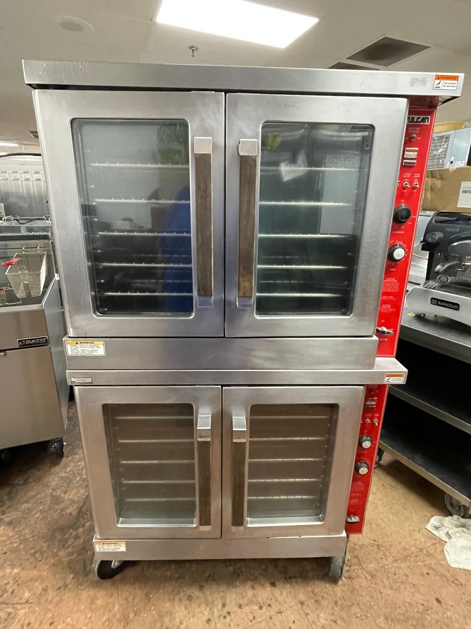 Used Vulcan GC04S Double Stack Natural Gas Convection Ovens - Falcon Restaurant Supply - 1