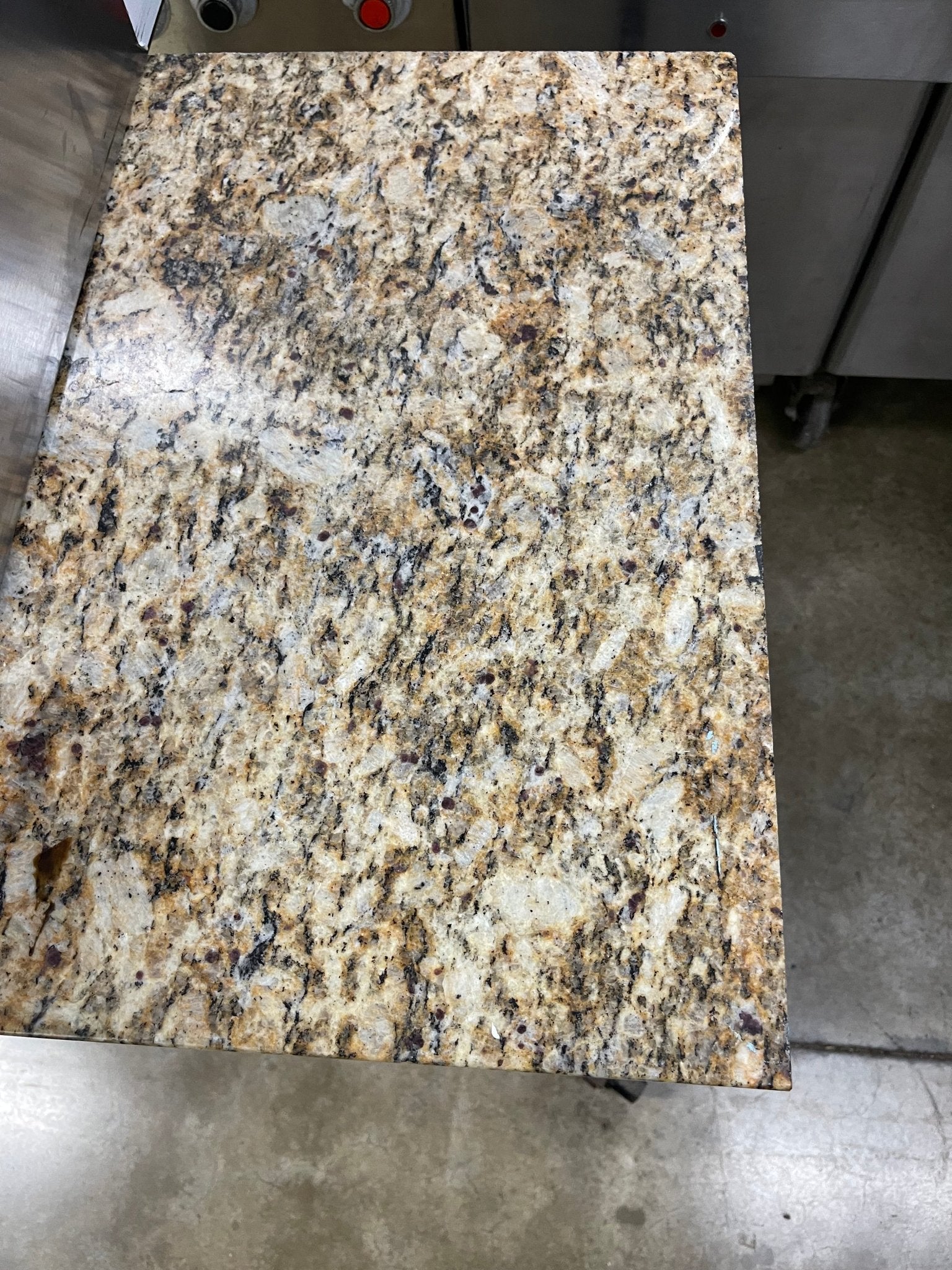 Used 1" Thick Marble Top Table with Caster Wheels - Falcon Restaurant Supply - 2