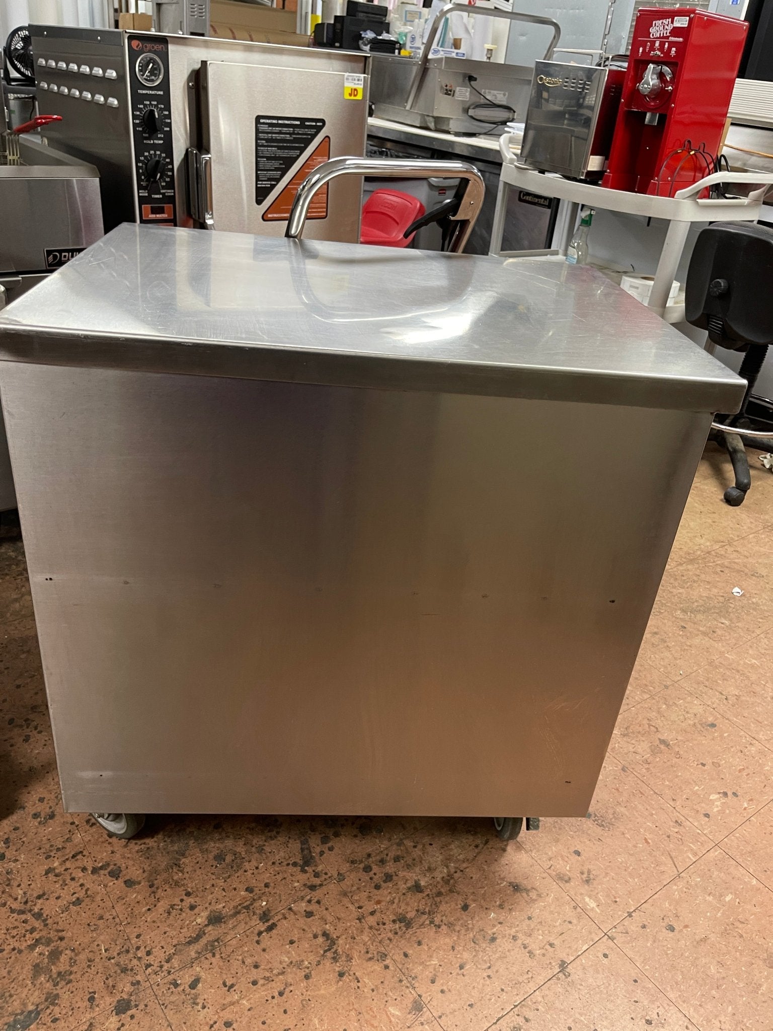 Used 24"X 32" Stainless Steel Cart Equipment Stand with Casters - Falcon Restaurant Supply - 3