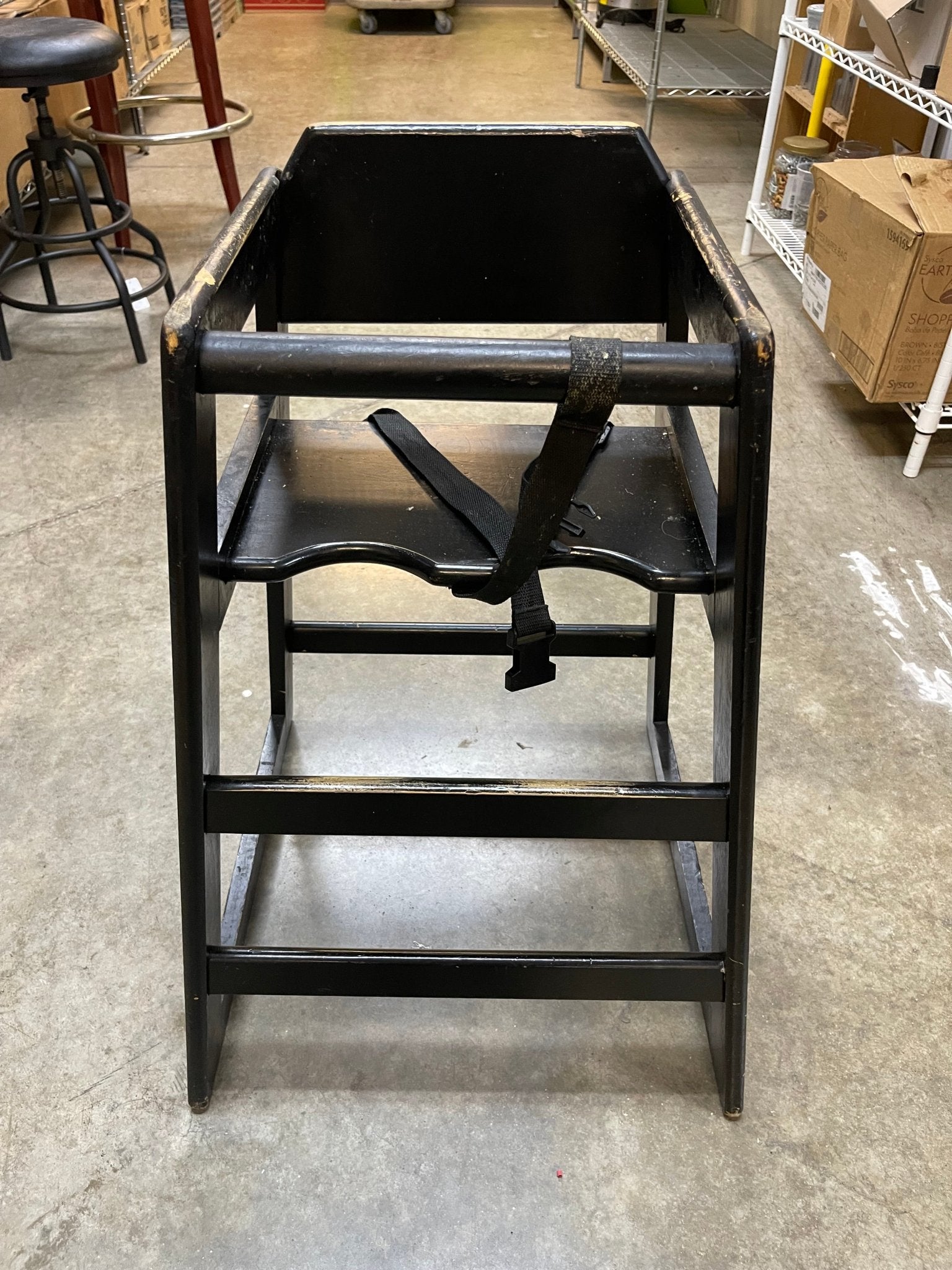 Used Kids Wooden Restaurant Stackable High Chair - Falcon Restaurant Supply - 1