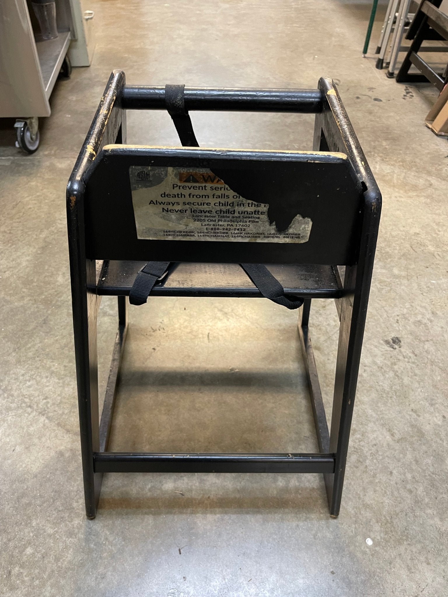 Used Kids Wooden Restaurant Stackable High Chair - Falcon Restaurant Supply - 4