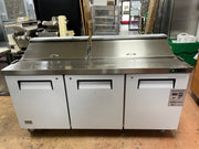 Used 72" Vevor KSR - 72B1 Refrigerated Sandwich Prep Table 115V As Is - Falcon Restaurant Supply - 1
