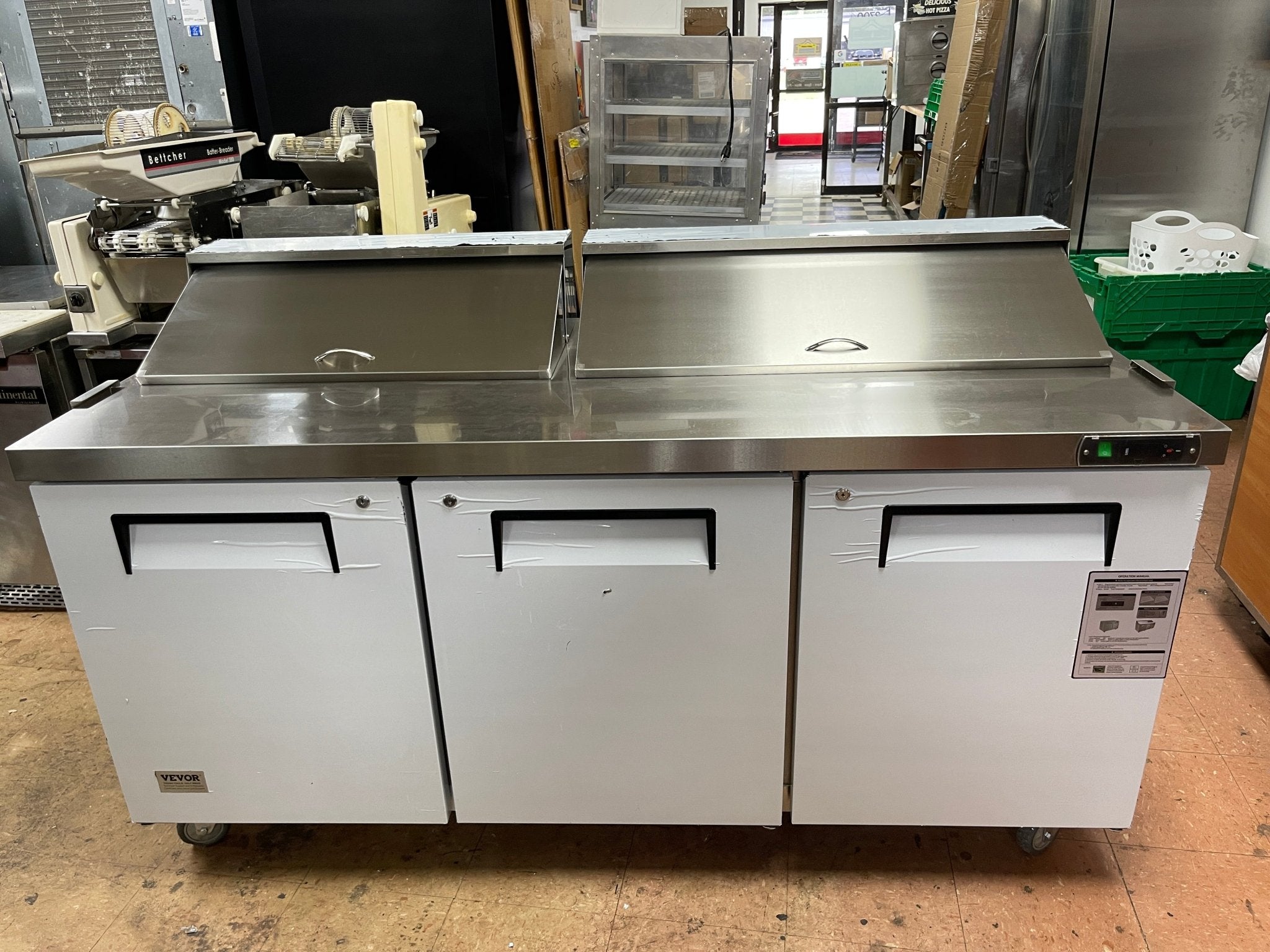 Used 72" Vevor KSR - 72B1 Refrigerated Sandwich Prep Table 115V As Is - Falcon Restaurant Supply - 1
