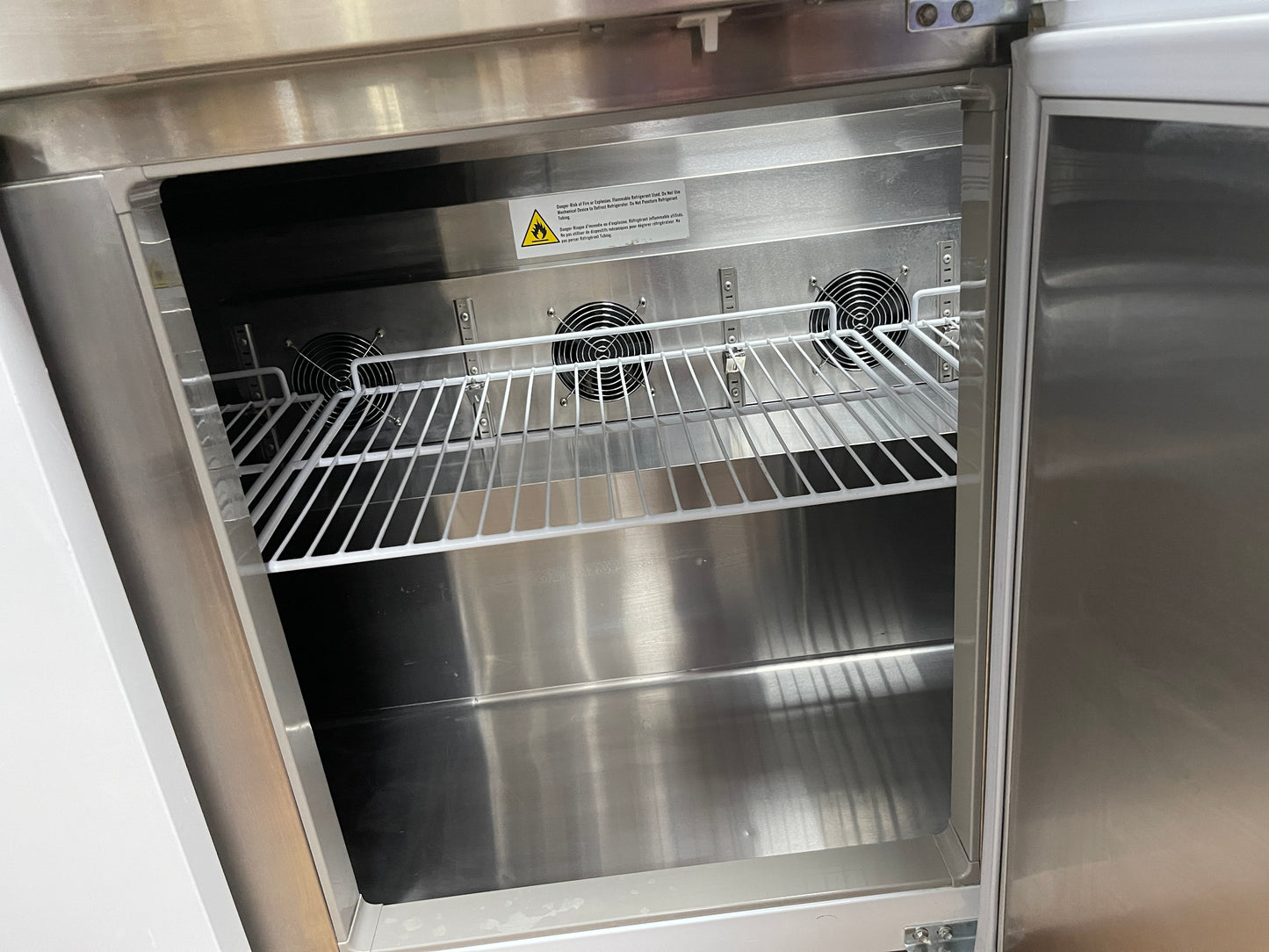 Used 72" Vevor KSR-72B1 Refrigerated Sandwich Prep Table 115V As Is