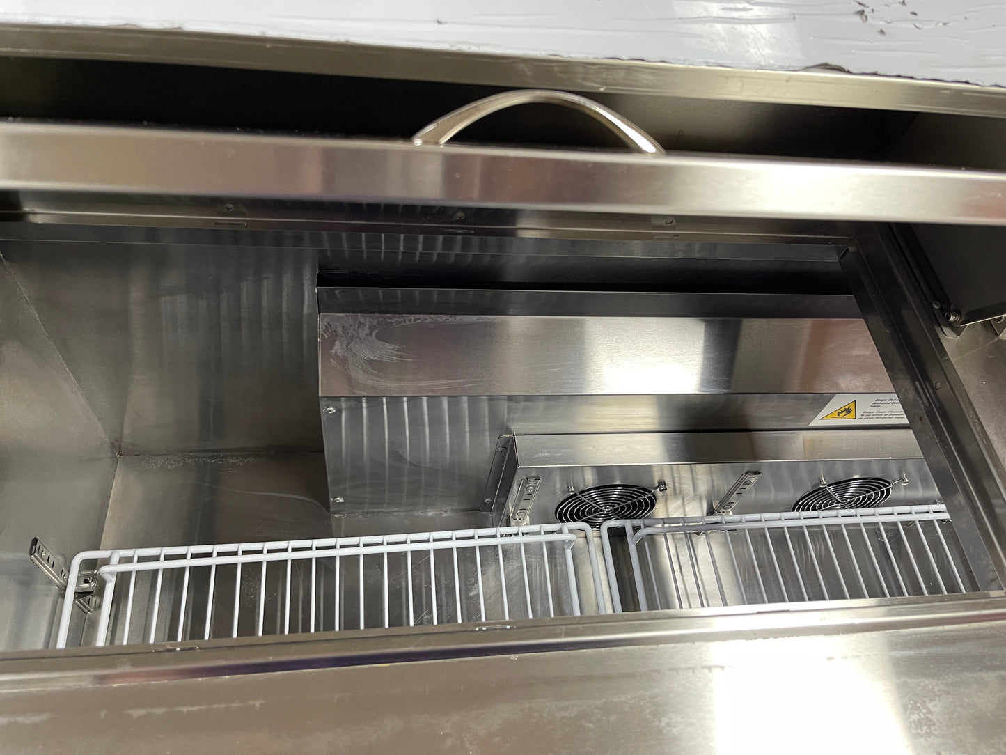 Used 72" Vevor KSR-72B1 Refrigerated Sandwich Prep Table 115V As Is
