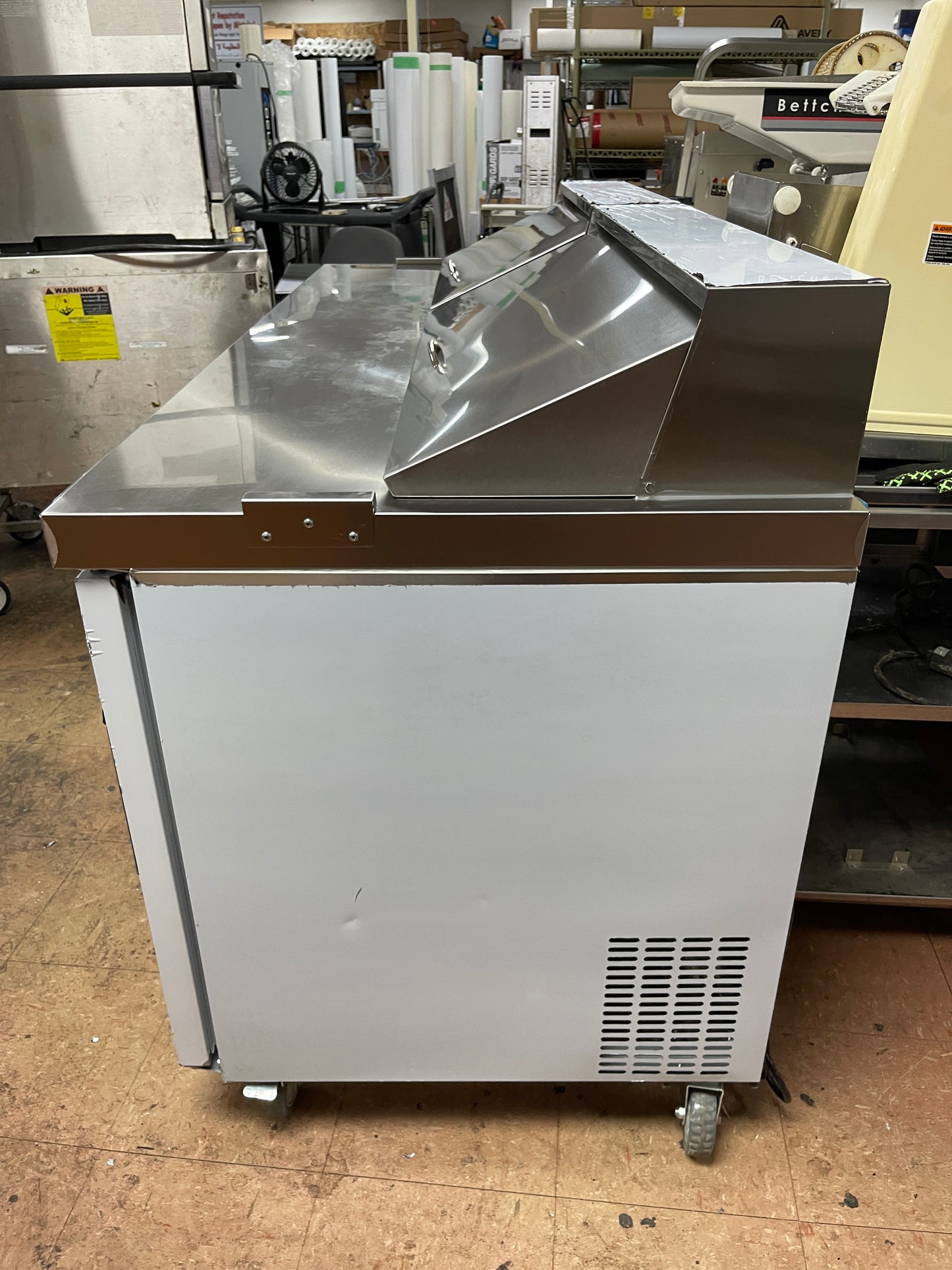 Used 72" Vevor KSR-72B1 Refrigerated Sandwich Prep Table 115V As Is