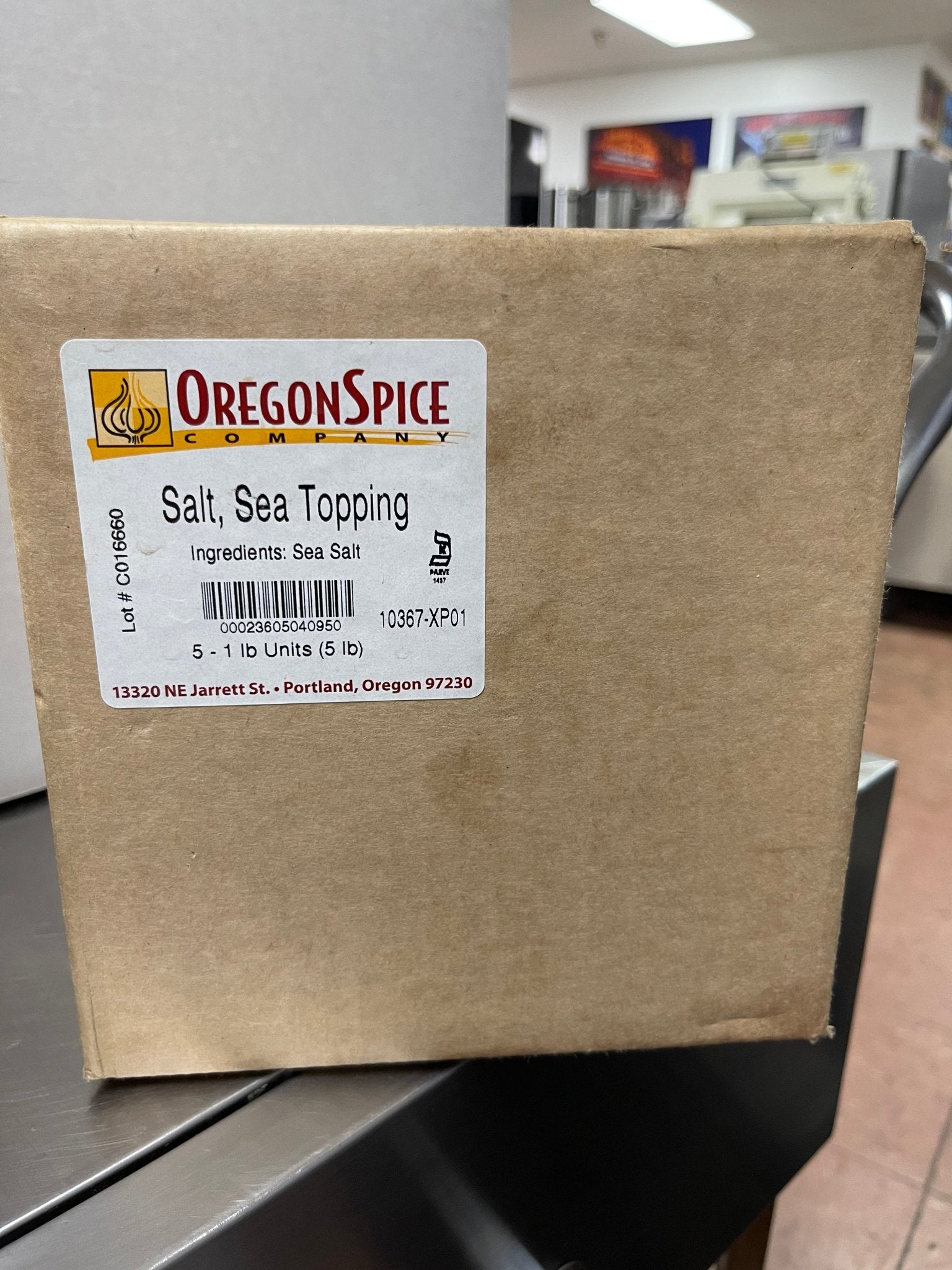 New Case of 5 - 1lb Bags of Sea Salt Topping - Falcon Restaurant Supply - 1