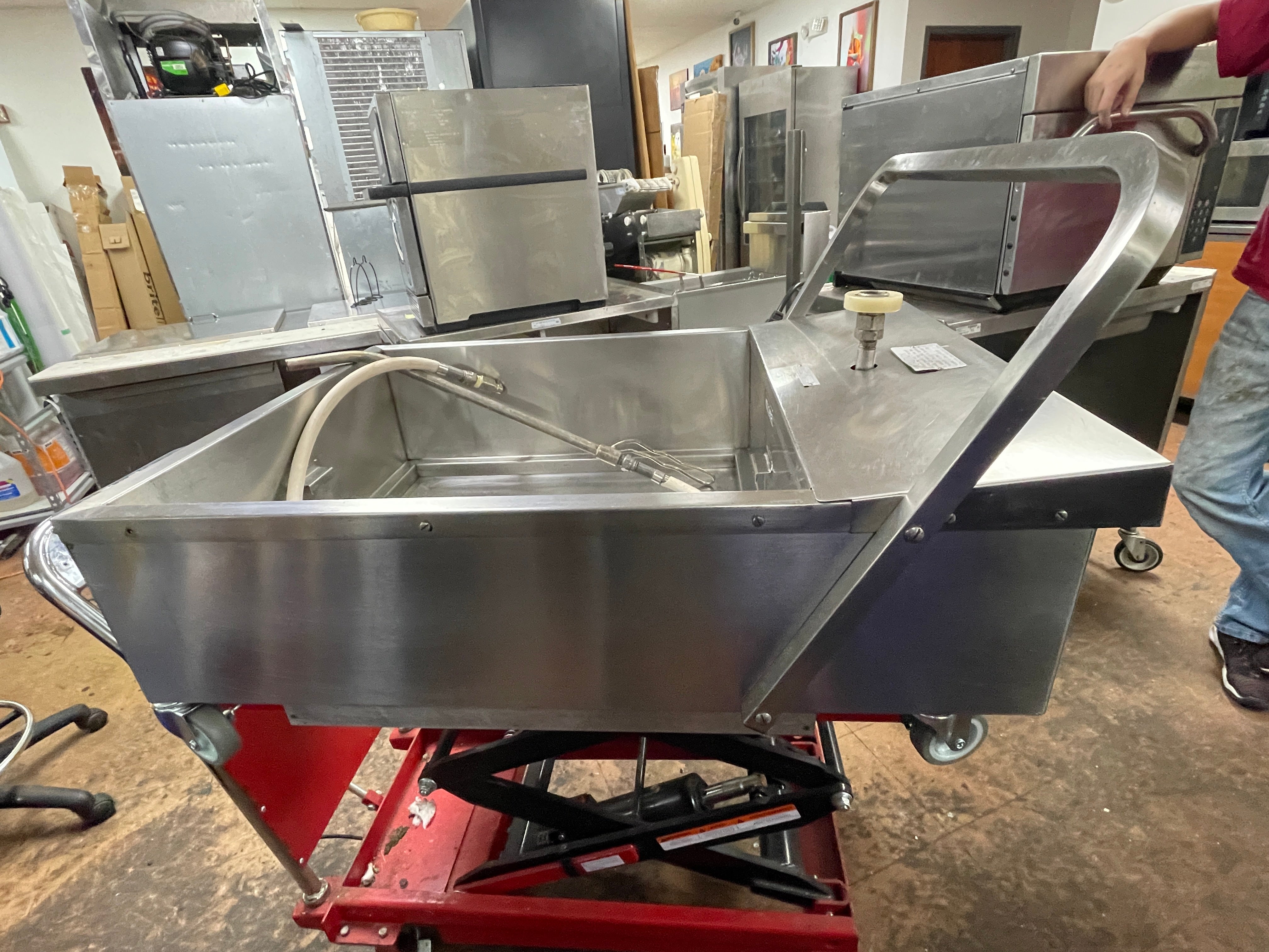 Used Keating LB165 Stainless Electric Portable Fryer Oil Filter 165lb Capacity 120V