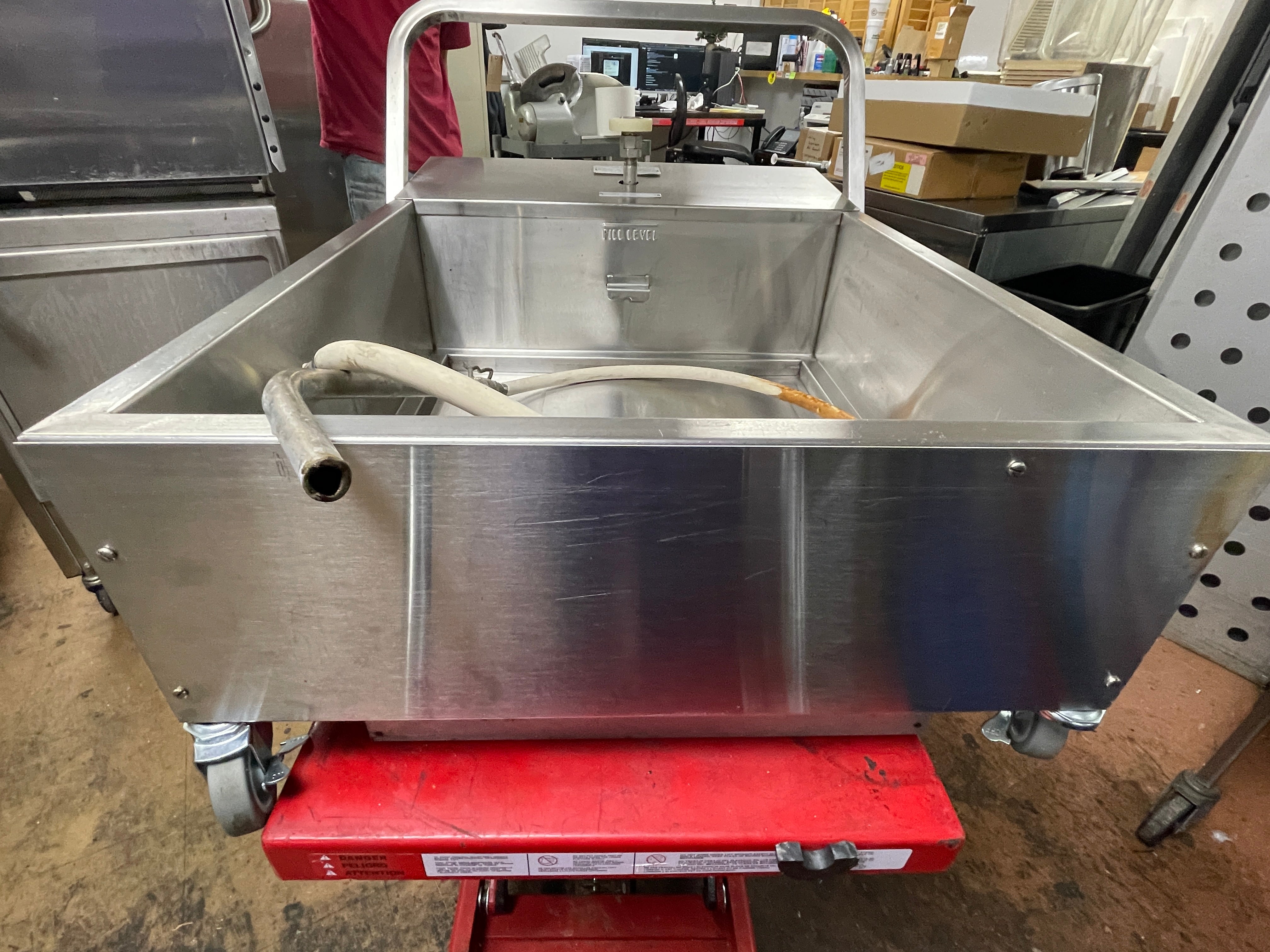 Used Keating LB165 Stainless Electric Portable Fryer Oil Filter 165lb Capacity 120V