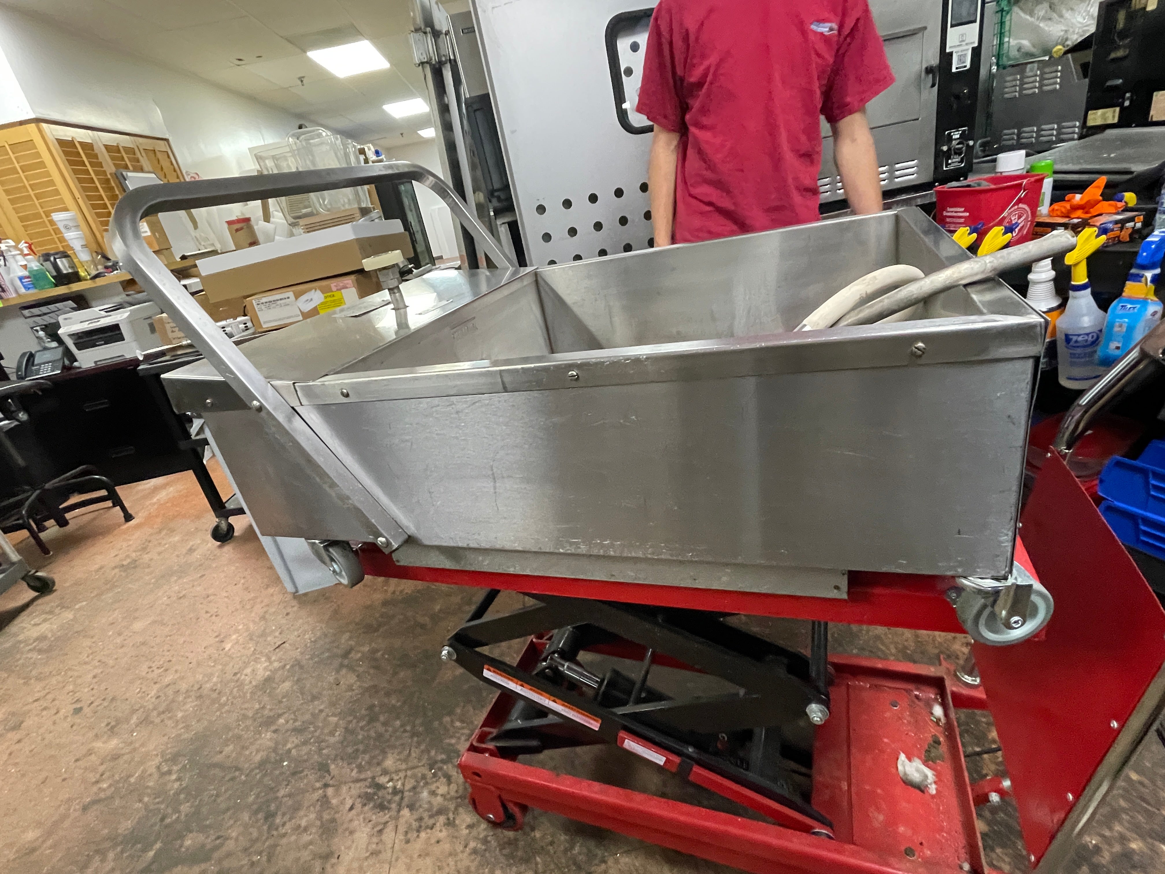 Used Keating LB165 Stainless Electric Portable Fryer Oil Filter 165lb Capacity 120V