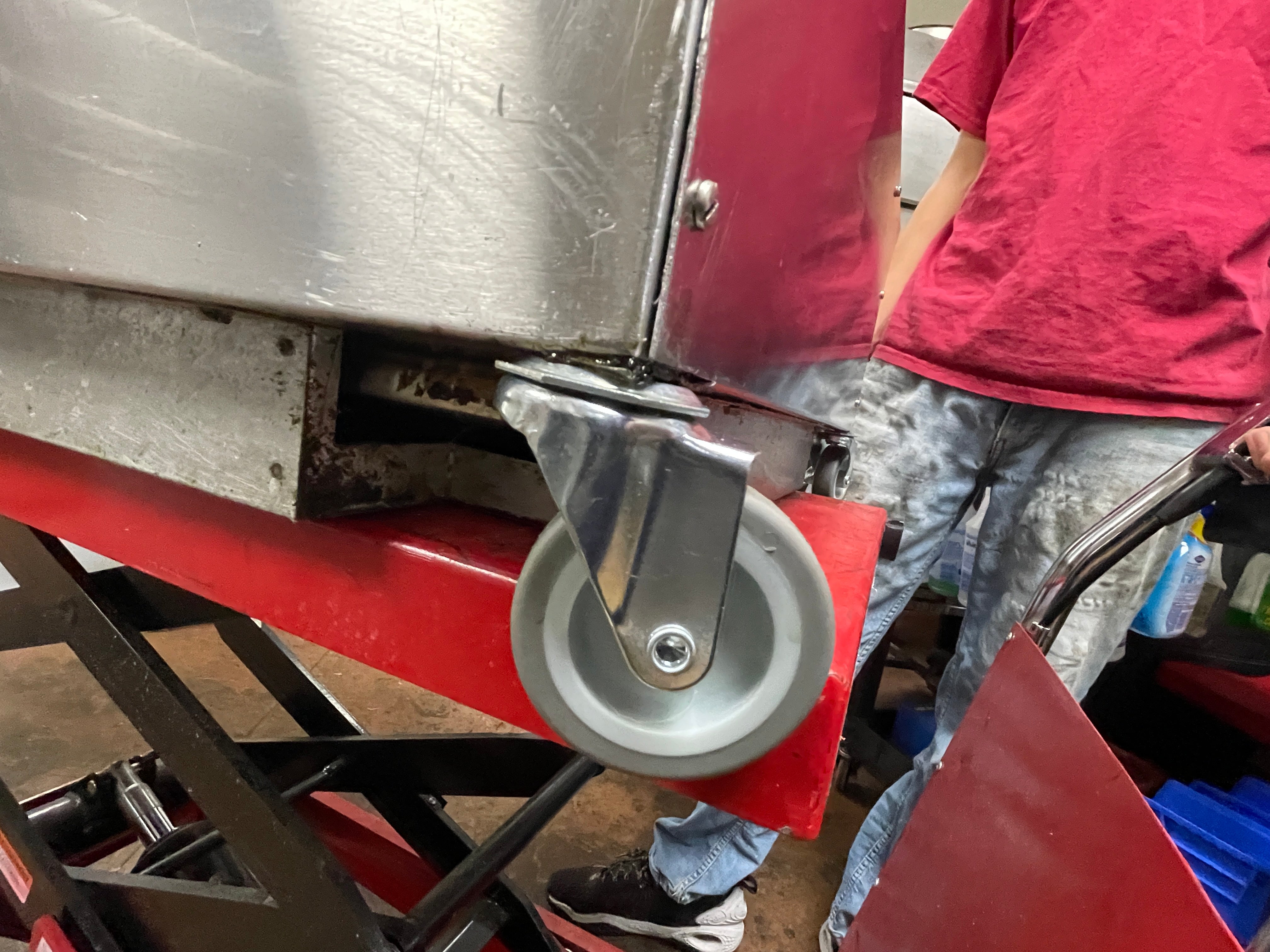 Used Keating LB165 Stainless Electric Portable Fryer Oil Filter 165lb Capacity 120V