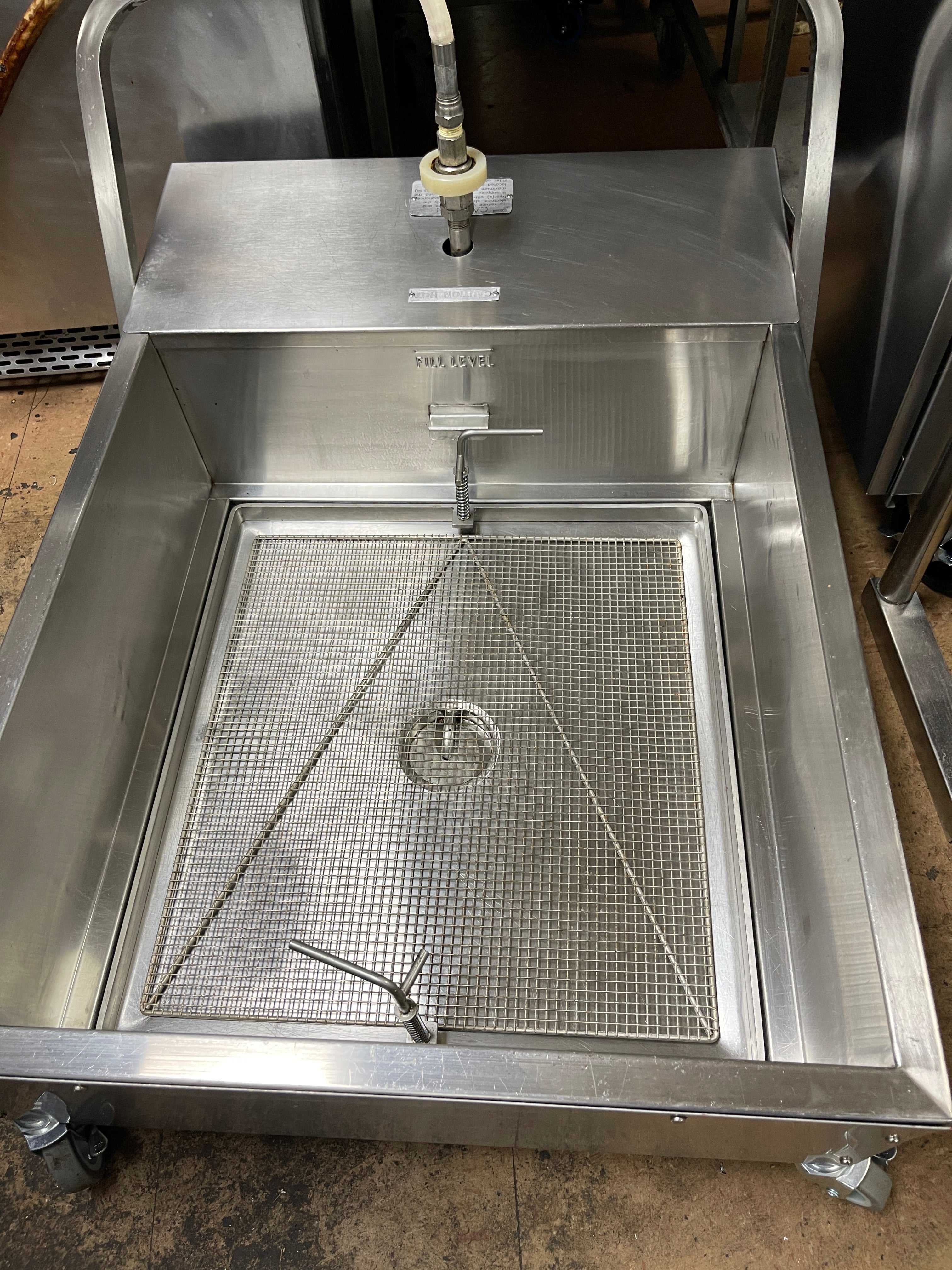 Used Keating LB165 Stainless Electric Portable Fryer Oil Filter 165lb Capacity 120V