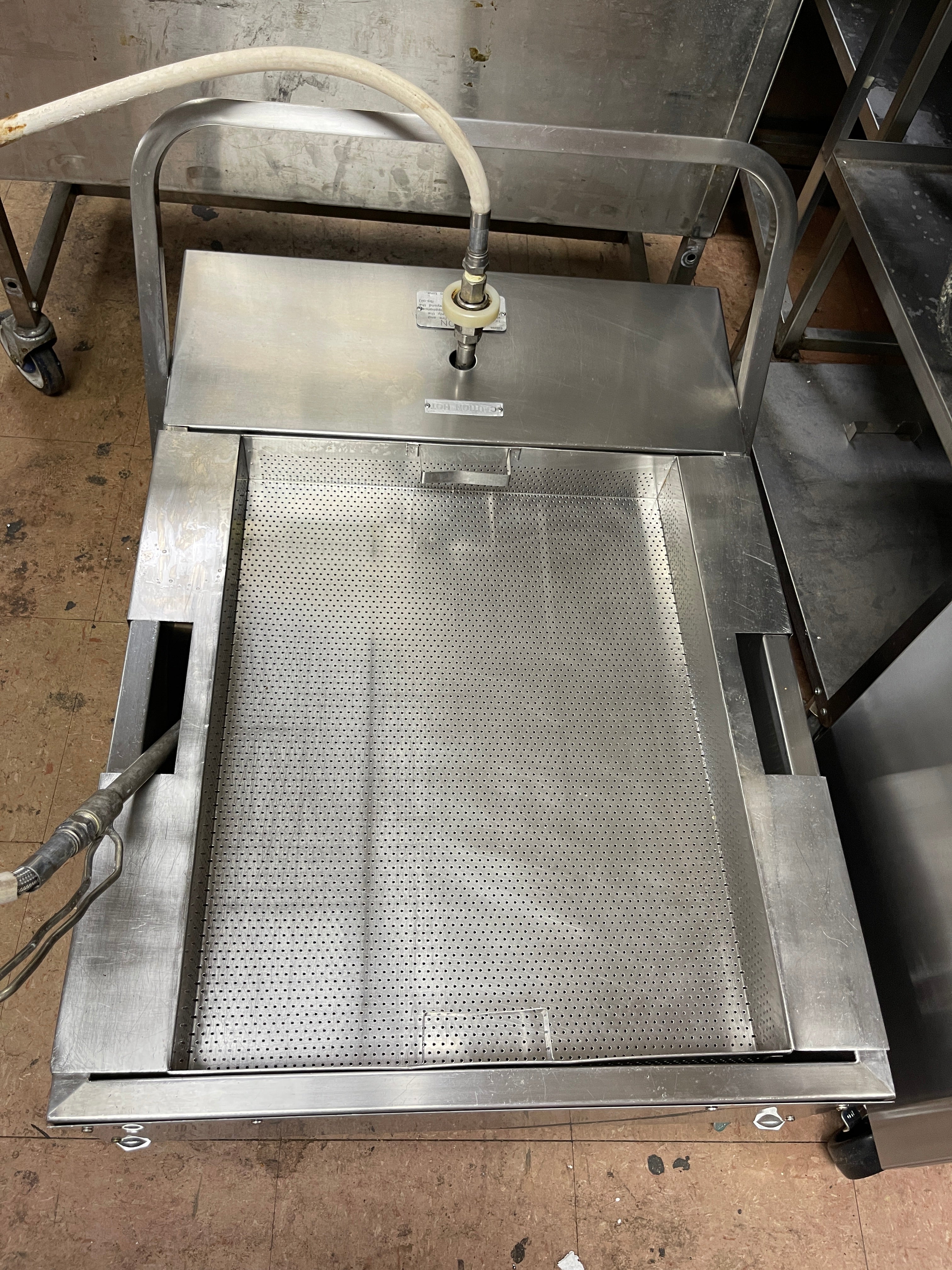 Used Keating LB165 Stainless Electric Portable Fryer Oil Filter 165lb Capacity 120V