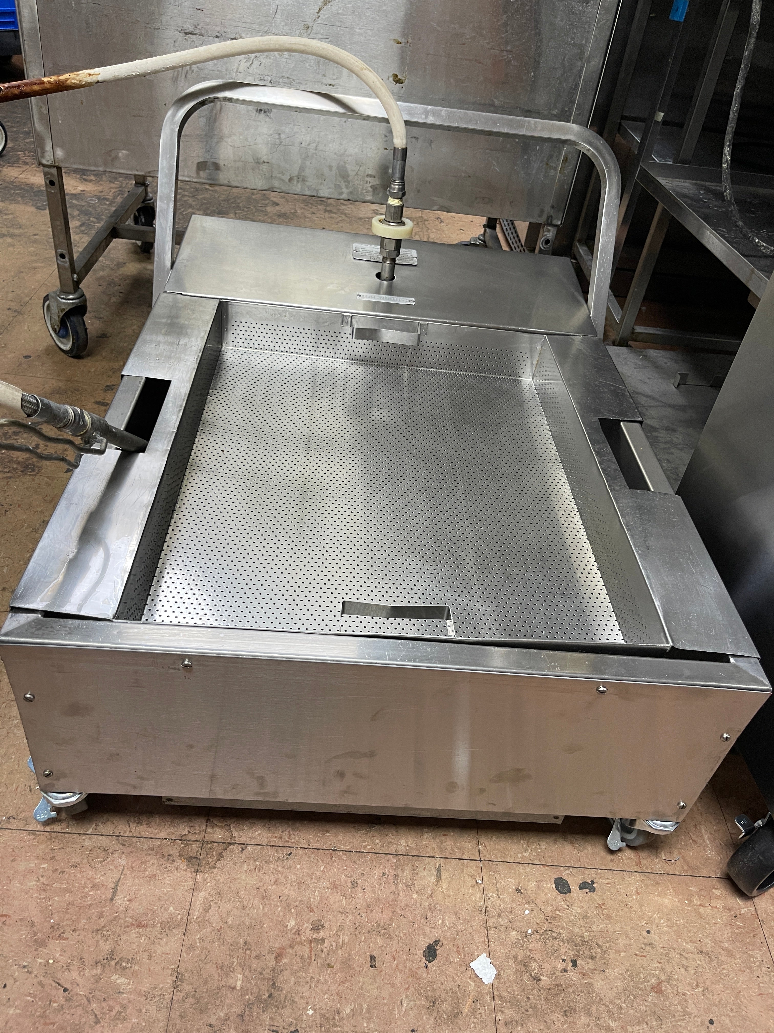 Used Keating LB165 Stainless Electric Portable Fryer Oil Filter 165lb Capacity 120V