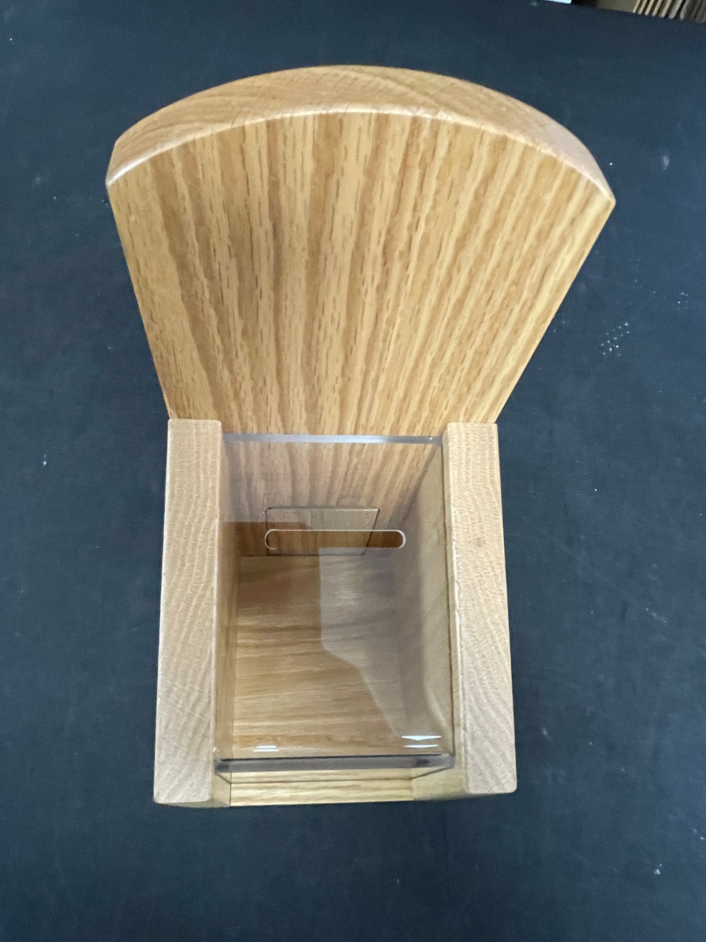 New Wooden Donation Tip Collection Container Box with Lock and Clear View Window