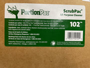 New Carton of PortionPac 102 All Purpose Cleaner 132 - 1oz Packs