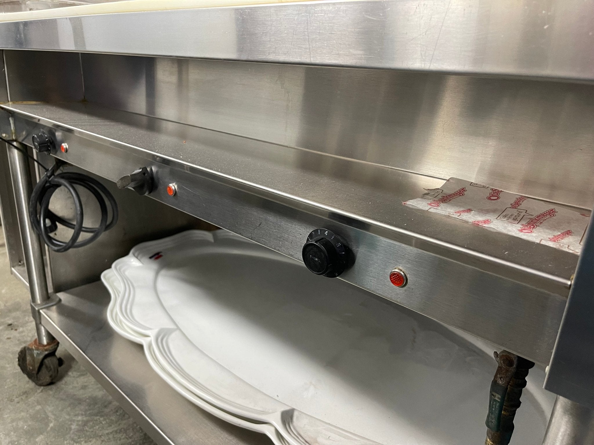 Used 48" Open Well 3 Pan Electric Stainless Steel Steam Table with Faucet 220V