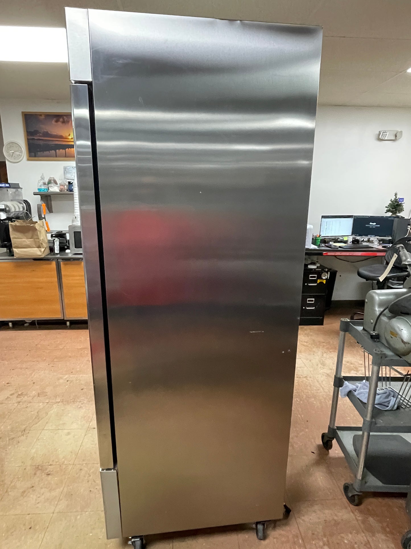 Used 54" Maxx Cold MCR-49FDHC Stainless Two Section Reach In Refrigerator 120V