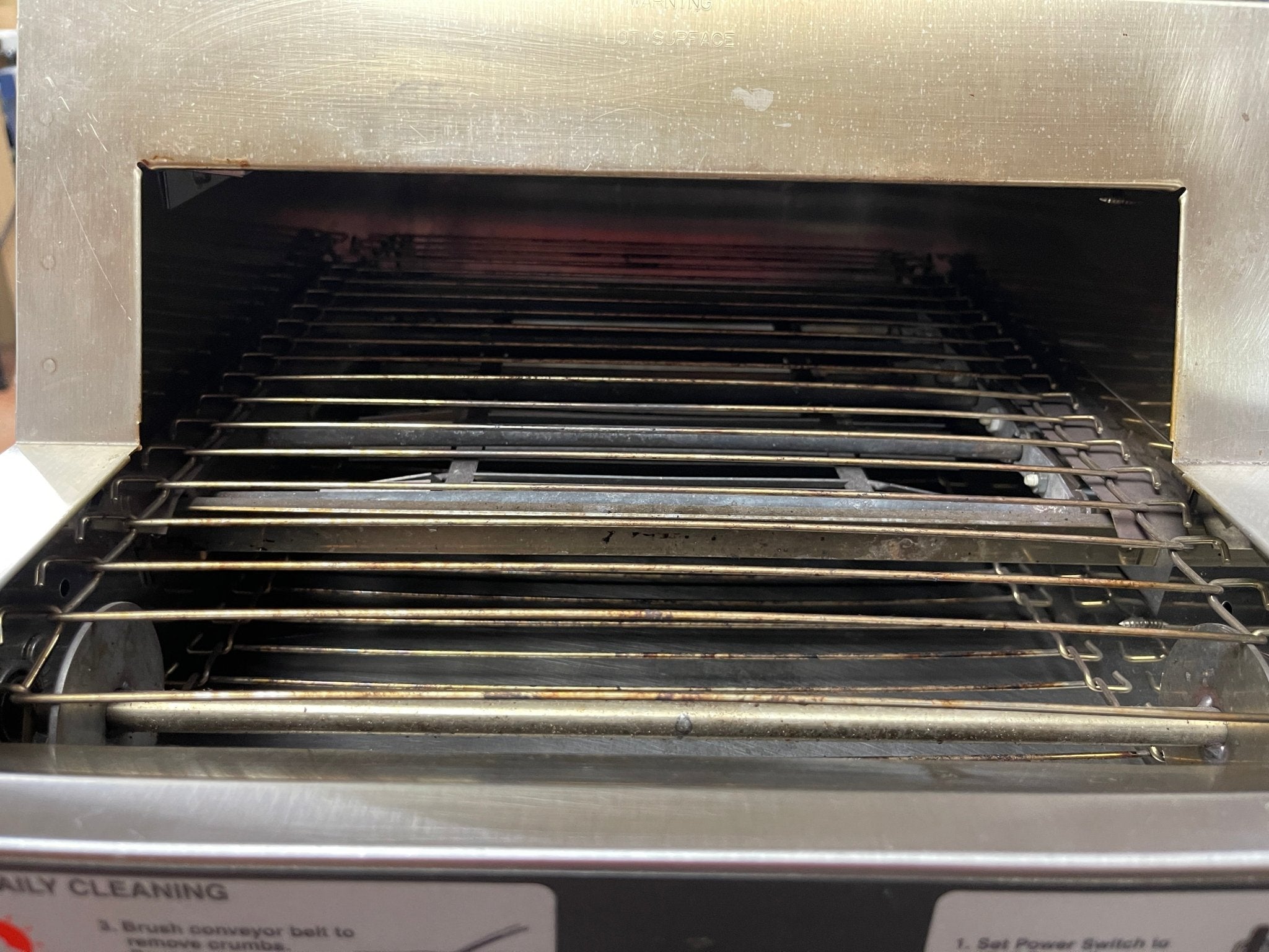 Used Merco Savory RT - 2 Conveyor Bread and Bun Toaster 650 - 950 Slices/hour 208V - Falcon Restaurant Supply - 4