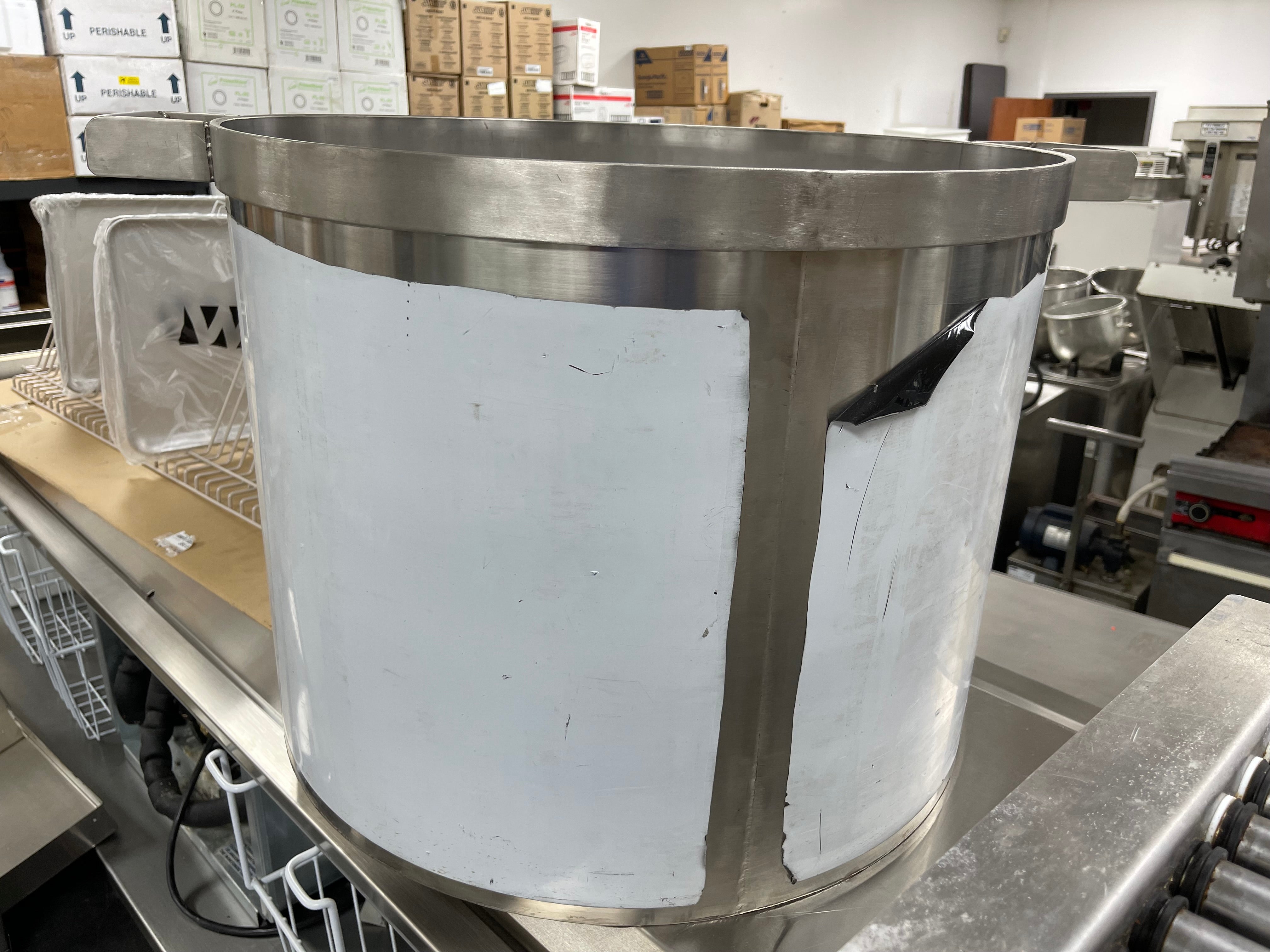New 180qt Stainless Steel Stock Pot with Drain