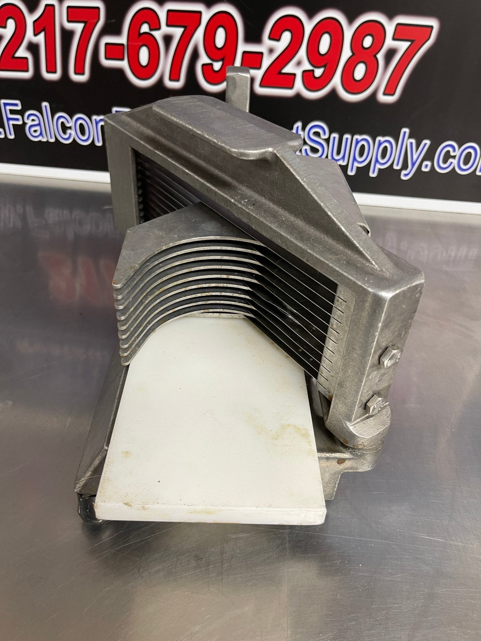 Used Nemco 55600 - 2 Commercial Easy Tomato Slicer 1/4" Slices New Blades - Falcon Restaurant Supply - 5