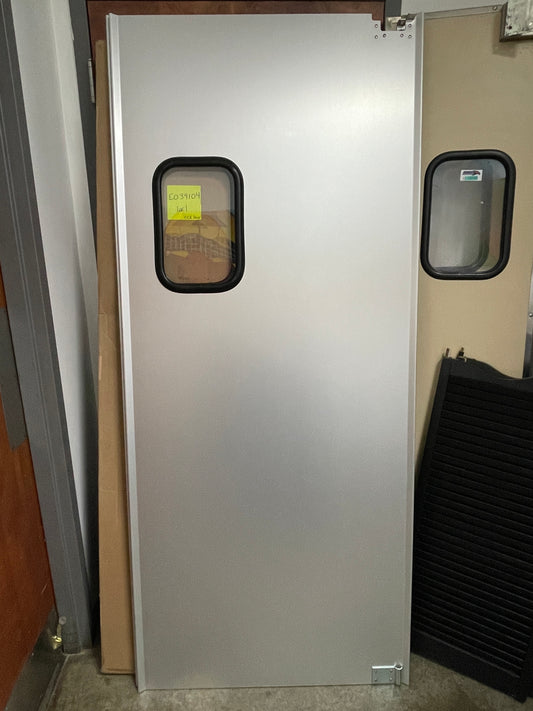 New Eliason Solid Kitchen Swinging Door with Window 35.25" X 82.5"