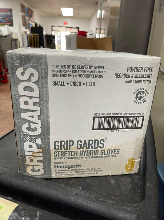 Grip Gards Gloves Stretch Clear Small, PK1000 Case