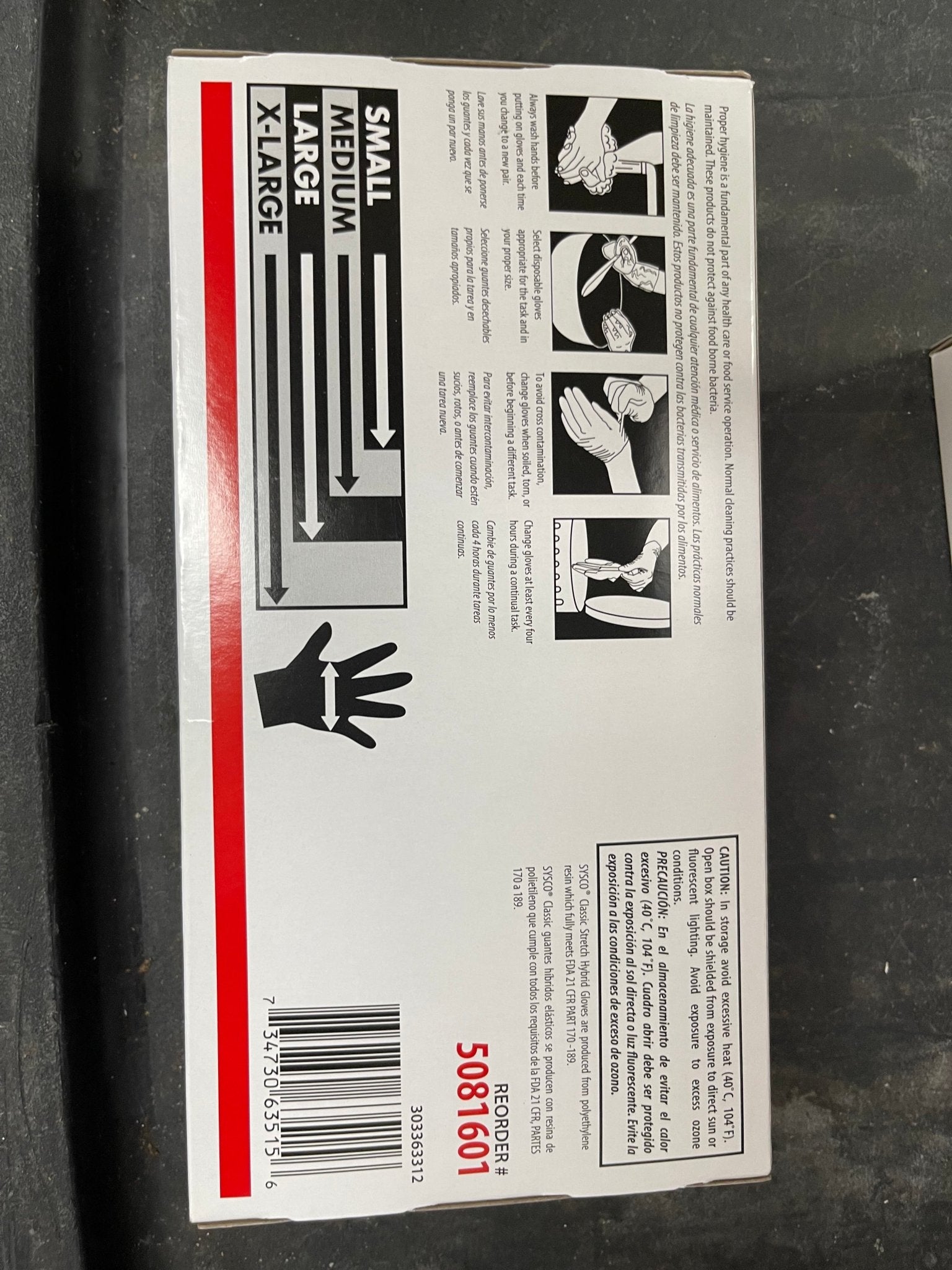 New Gloves, Sysco, Classic Vinyl - Medium - 100/box - Falcon Restaurant Supply - 2