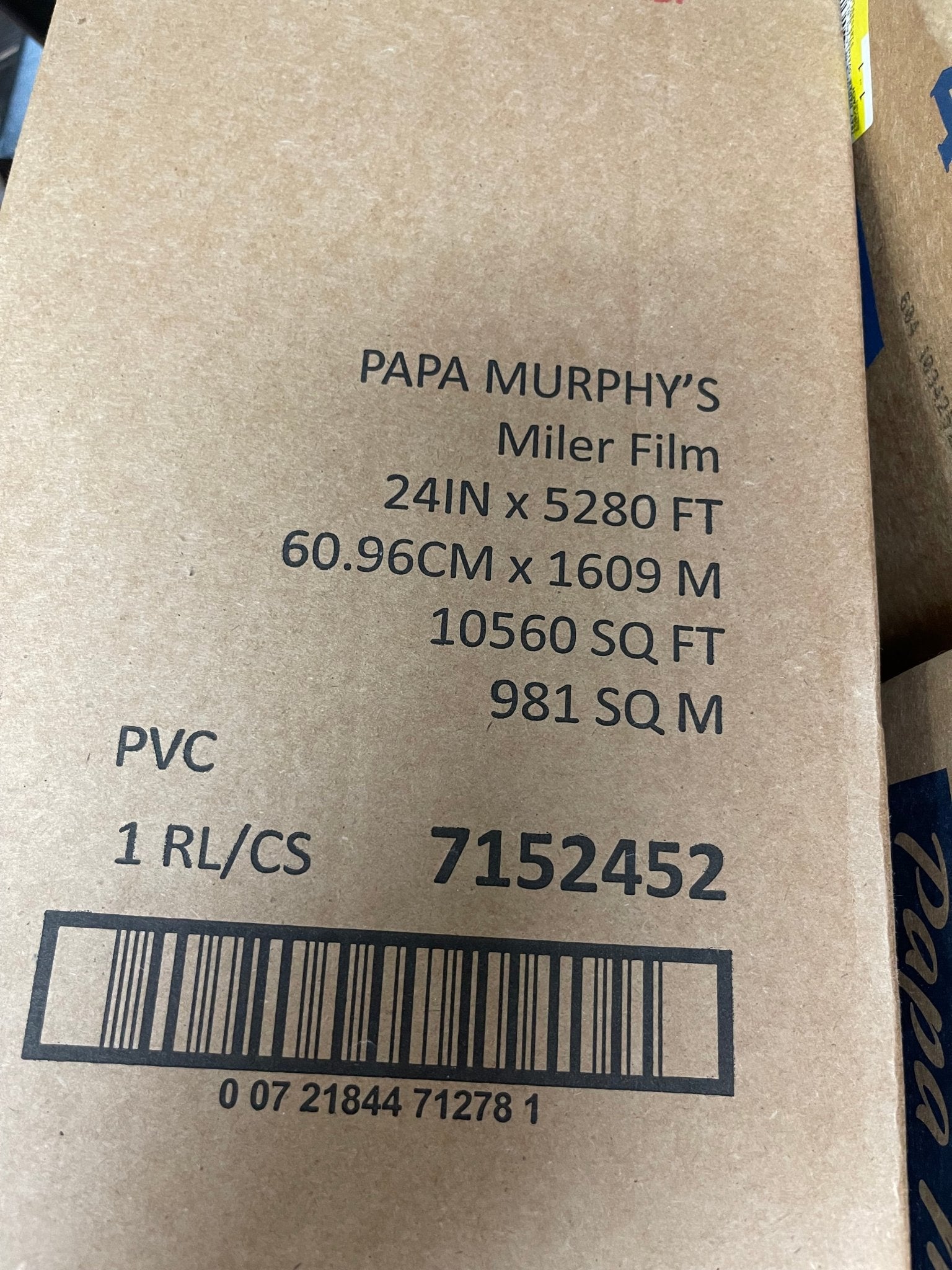 New 24" x 5280' Roll of Miler Film Plastic Food Wrap - Falcon Restaurant Supply - 2