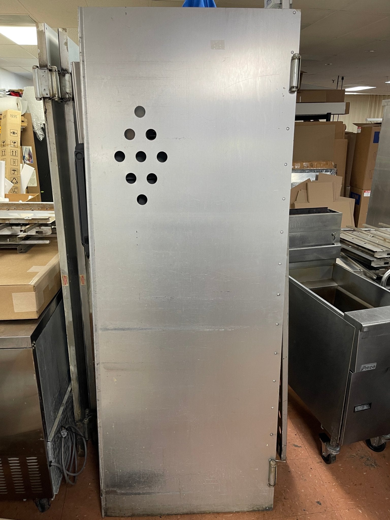 Used Carlson Commercial Swinging Door with Hinges 79 - 1/8" x 29 - 3/4" - Falcon Restaurant Supply - 4
