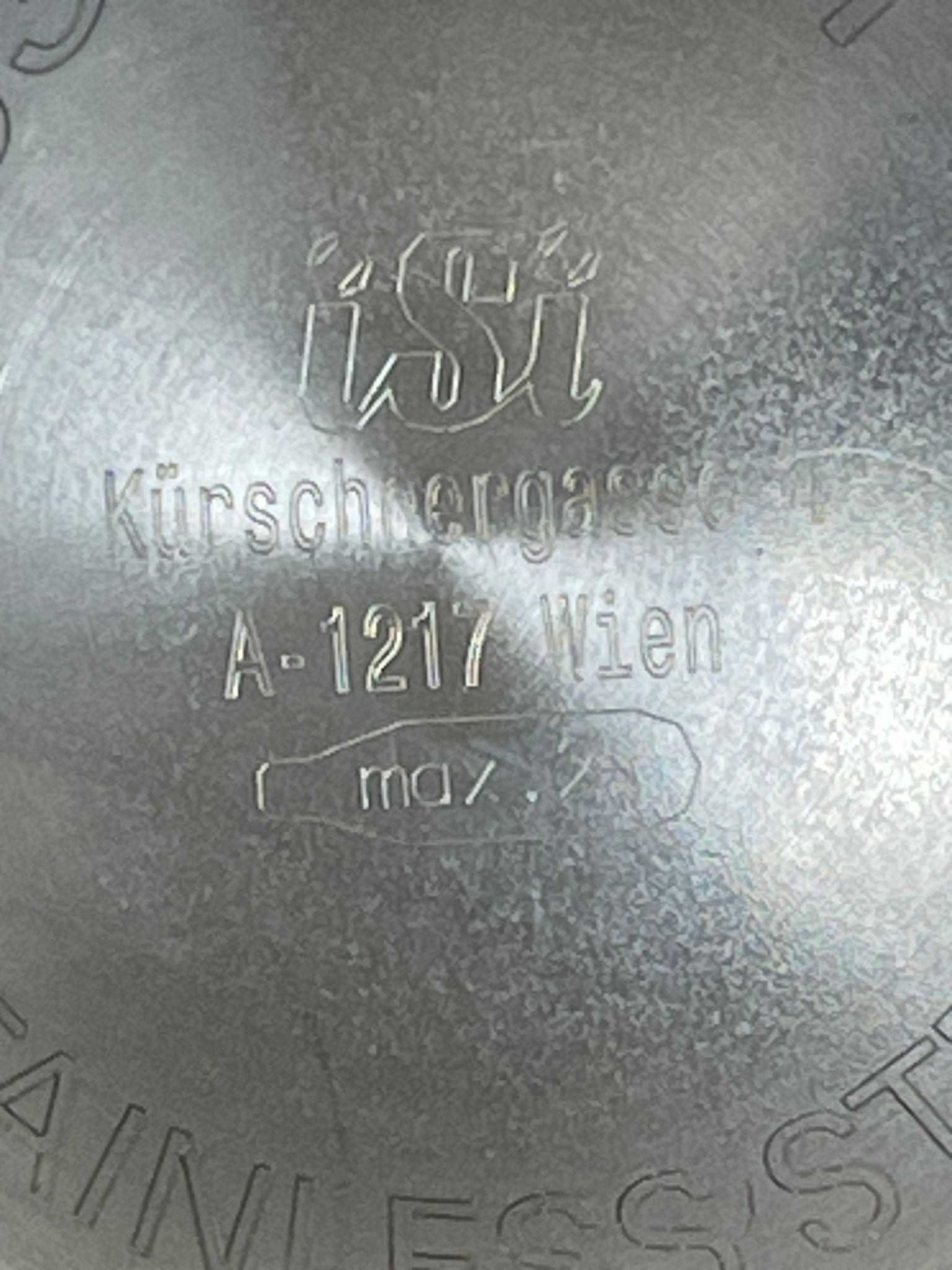 Used isi Whipped Cream Dispenser 1L Replacement Stainless Bottle - Falcon Restaurant Supply - 4