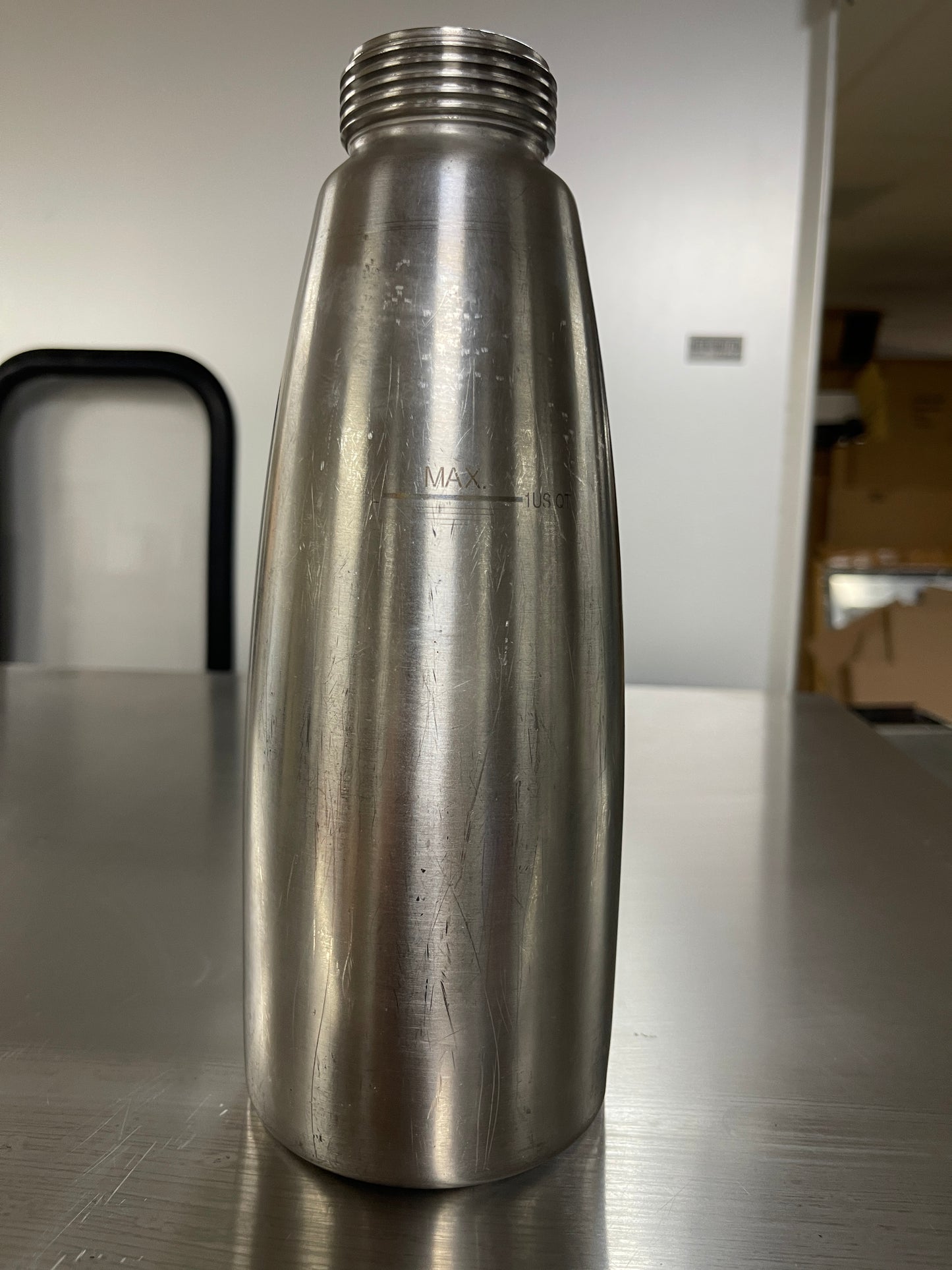 Used isi Whipped Cream Dispenser 1L Replacement Stainless Bottle