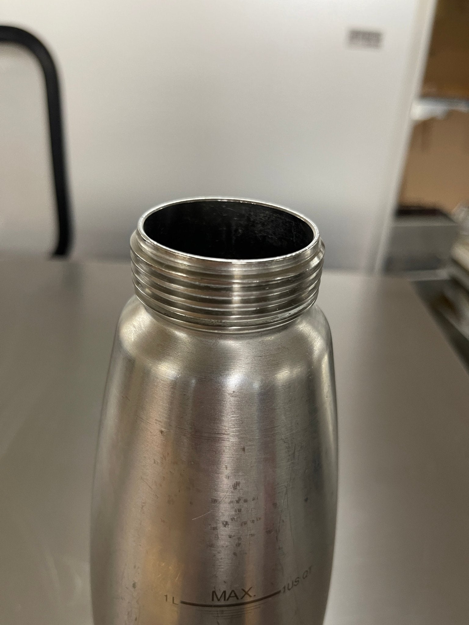 Used isi Whipped Cream Dispenser 1L Replacement Stainless Bottle - Falcon Restaurant Supply - 2