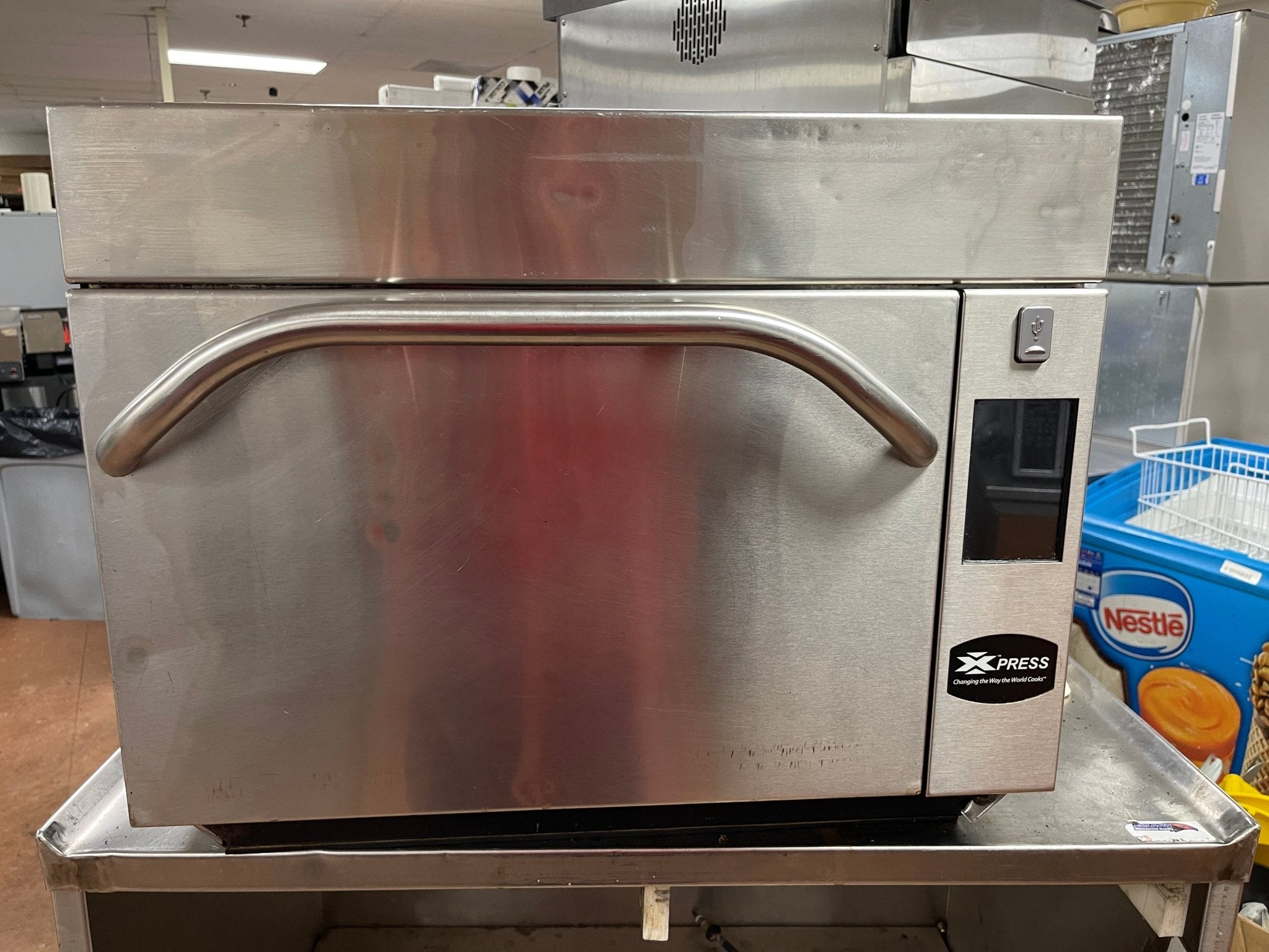Used 2014 Amana Menumaster MXP22QT Accelerated Oven 220V - 1882Hrs - Falcon Restaurant Supply - 1