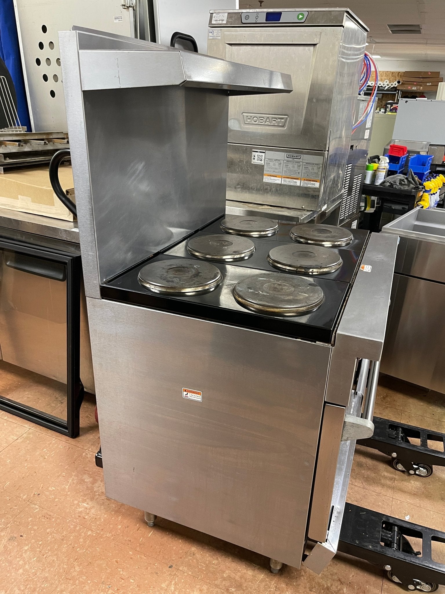 Used 36" Vulcan Commercial 6 Burner Electric Range with Oven 208V 1PH - Falcon Restaurant Supply - 4