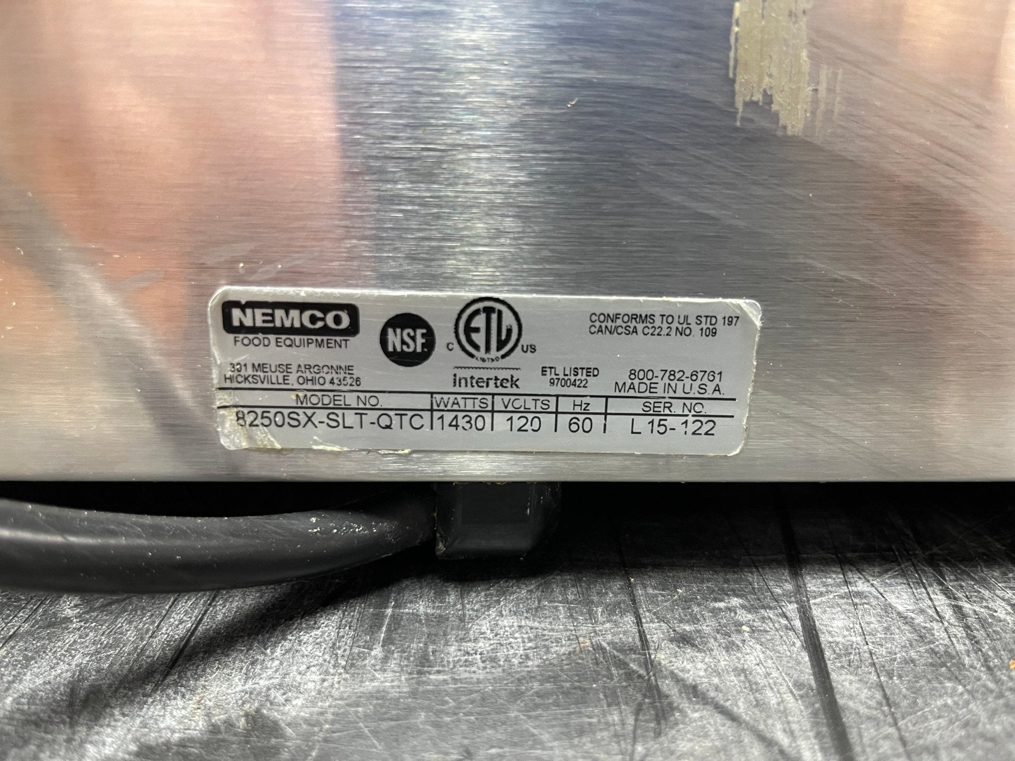 Used Nemco 8250SX - SLT Digital Hot Dog Roller Grill 50 Hot Dog Capacity 120V AS IS - Falcon Restaurant Supply - 7