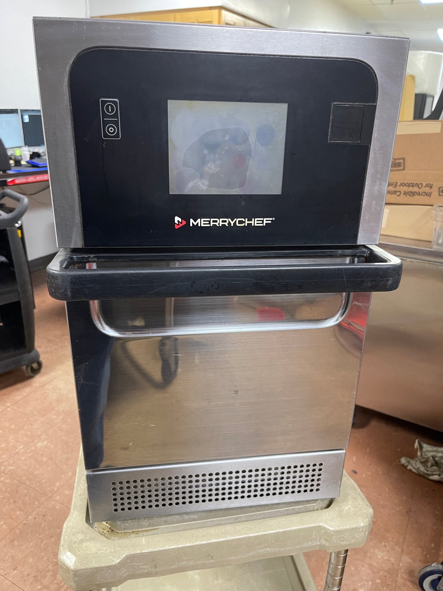 Used Merrychef eikon e2s Commercial High - Speed Countertop Accelerated Oven 220V - 8 - Falcon Restaurant Supply - 1