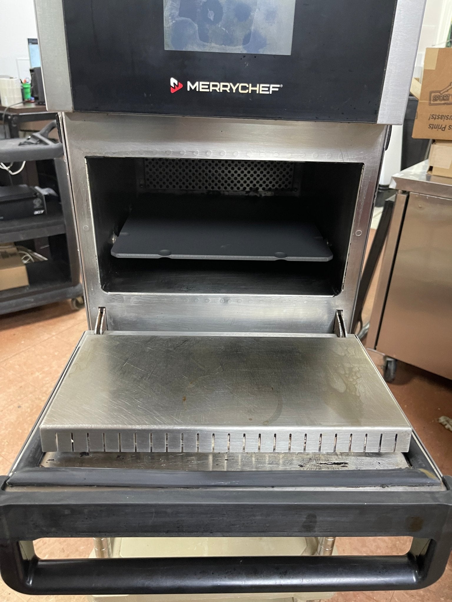 Used Merrychef eikon e2s Commercial High - Speed Countertop Accelerated Oven 220V - 8 - Falcon Restaurant Supply - 4