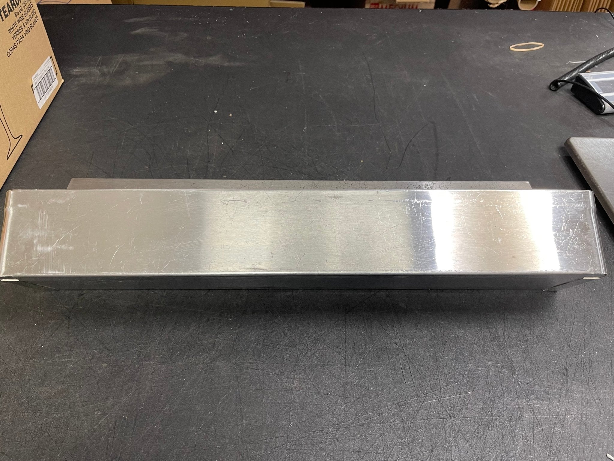 Used 24" Stainless Steel Hang On Speed Rail - Falcon Restaurant Supply - 2