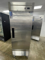 Used Dukers D28F Stainless Steel Single Solid Door Commercial Reach - in Freezer - Falcon Restaurant Supply - 1