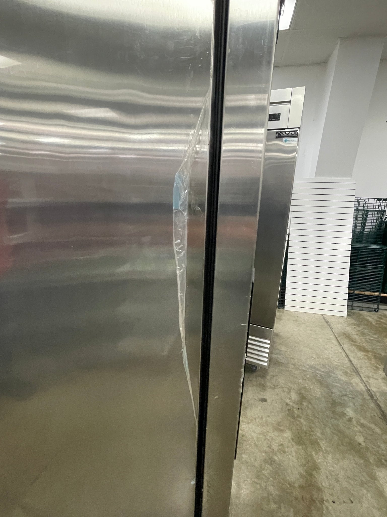 Used Dukers D28F Stainless Steel Single Solid Door Commercial Reach - in Freezer - Falcon Restaurant Supply - 4