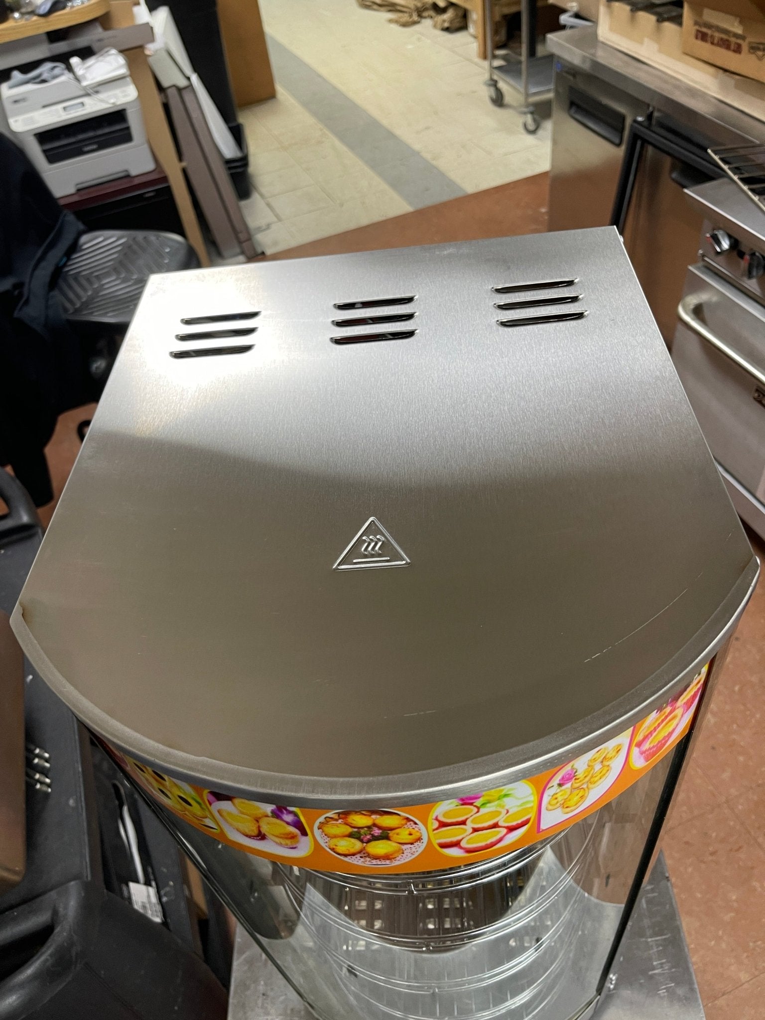 Used 14" ROVSUN 5 - Tier Countertop Hot Food Pizza Warmer Display Case 120V - Falcon Restaurant Supply - 7