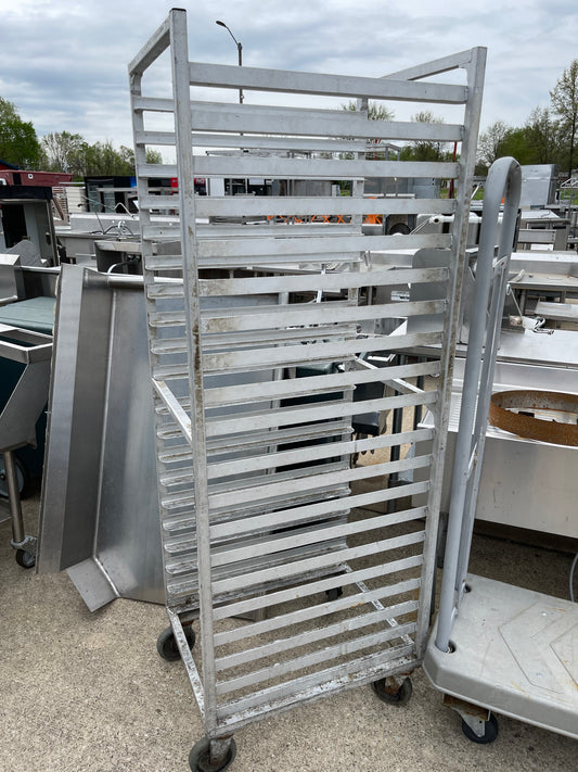 Used Aluminum Full Size Sheet pan Rack with Casters