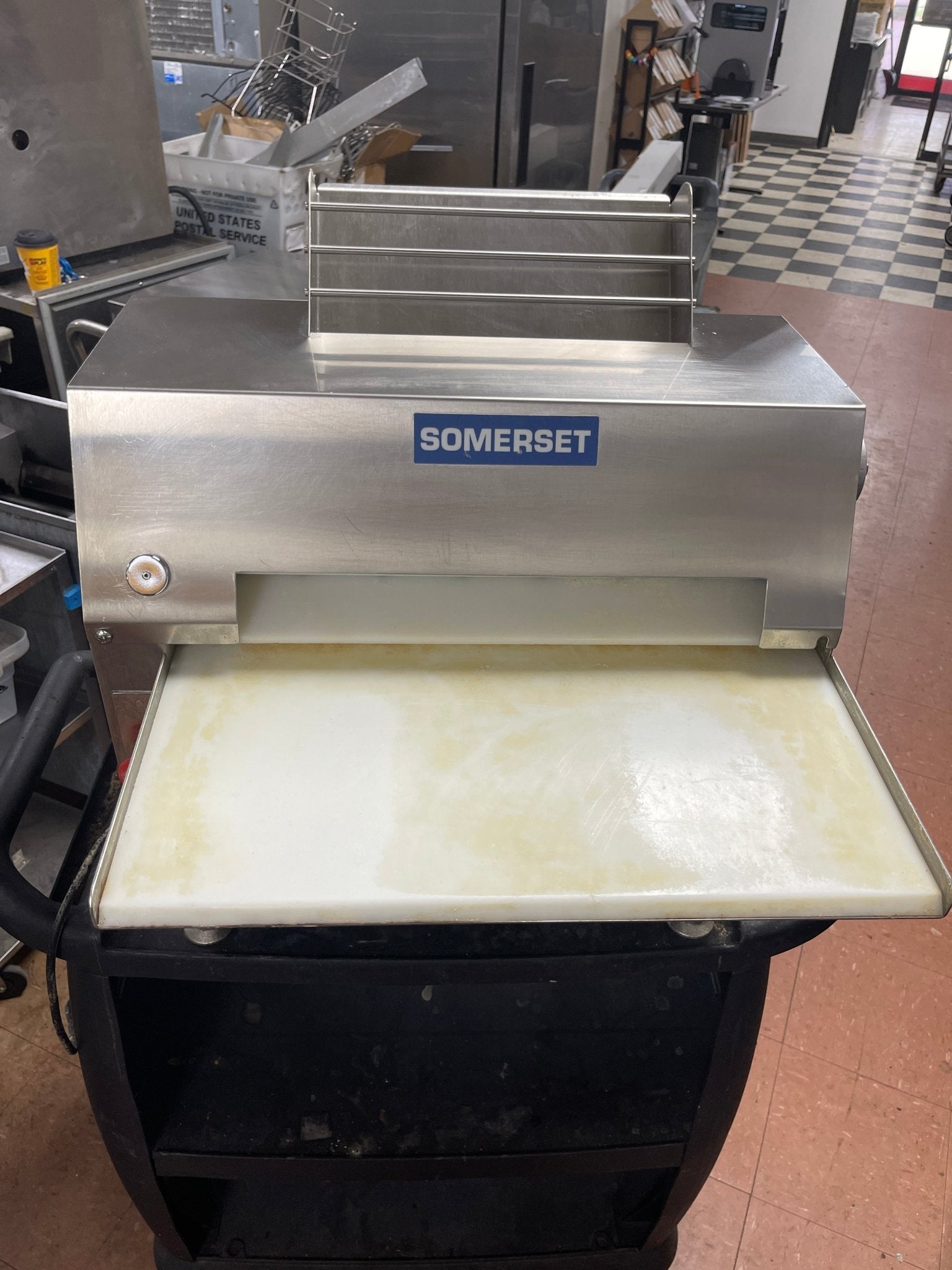 Used 20" Somerset CDR - 2000 Two Stage Dough Sheeter with Front Operation 120V - COZ - Falcon Restaurant Supply - 3