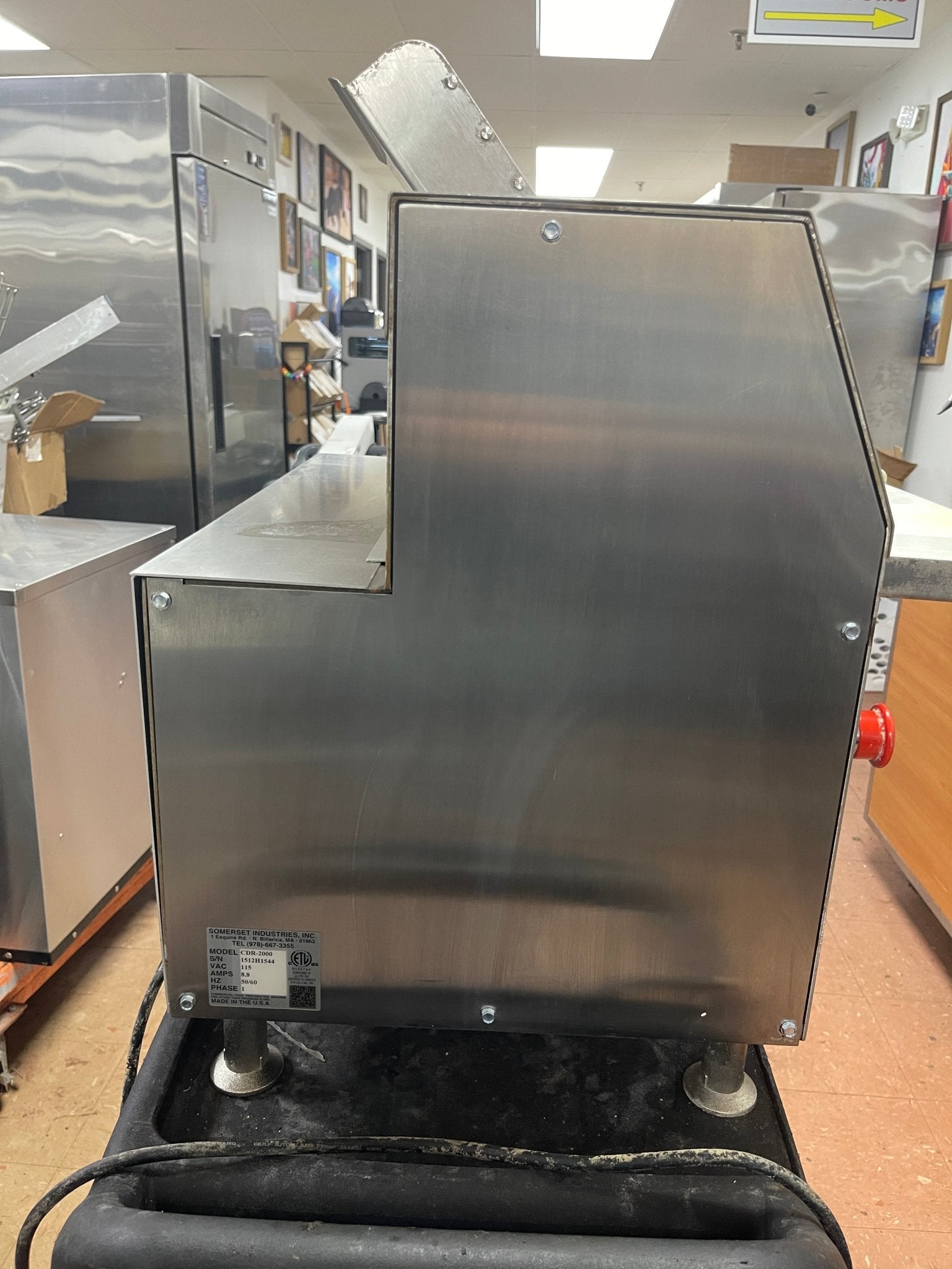 Used 20" Somerset CDR - 2000 Two Stage Dough Sheeter with Front Operation 120V - COZ - Falcon Restaurant Supply - 5